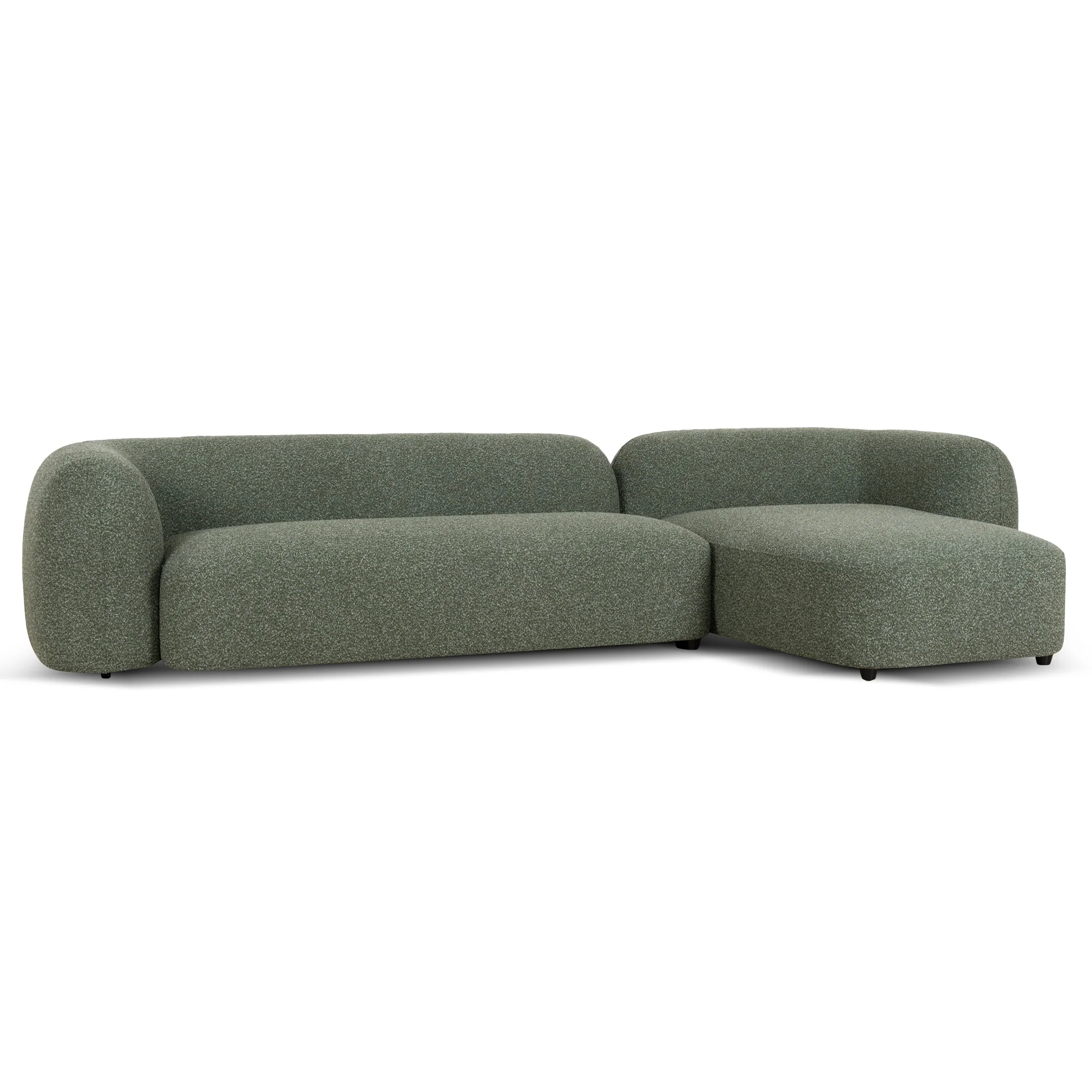 CLC10387-AE 3 Seater Right Chaise Sofa - Amazon Green - Image 2