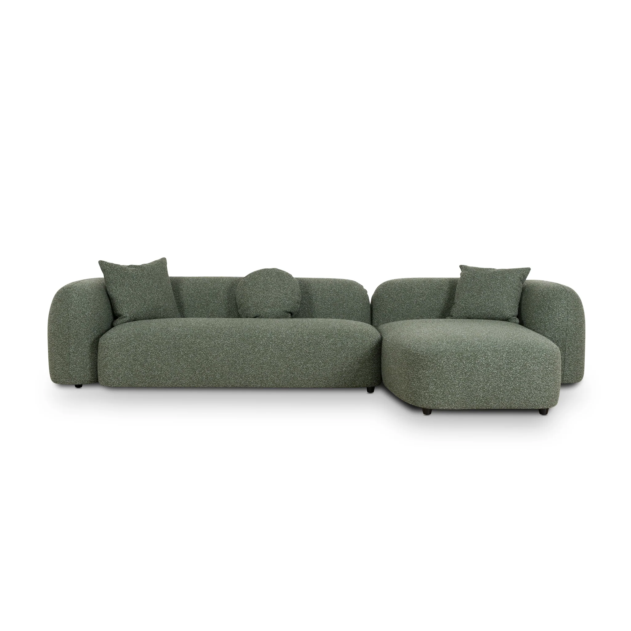 CLC10387-AE 3 Seater Right Chaise Sofa - Amazon Green - Image 3