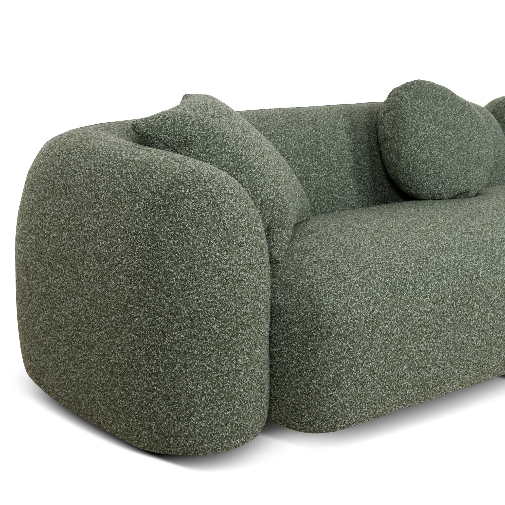 CLC10387-AE 3 Seater Right Chaise Sofa - Amazon Green - Image 7