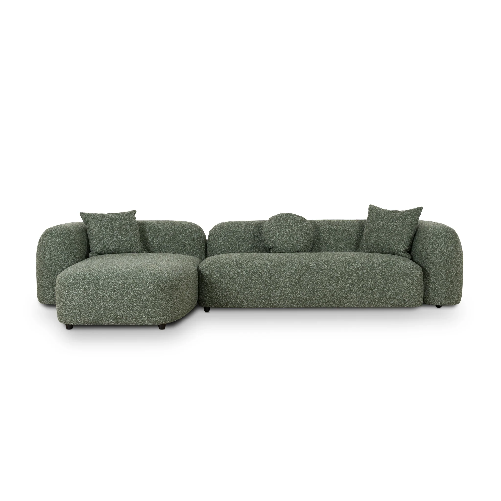 CLC10388-AE 3 Seater Left Chaise Sofa - Amazon Green - Image 3