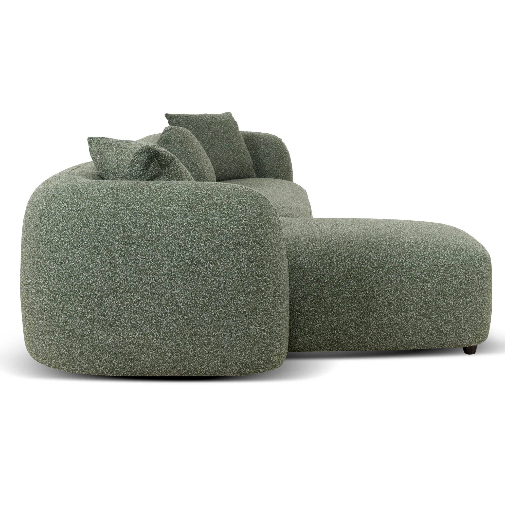 CLC10388-AE 3 Seater Left Chaise Sofa - Amazon Green - Image 4