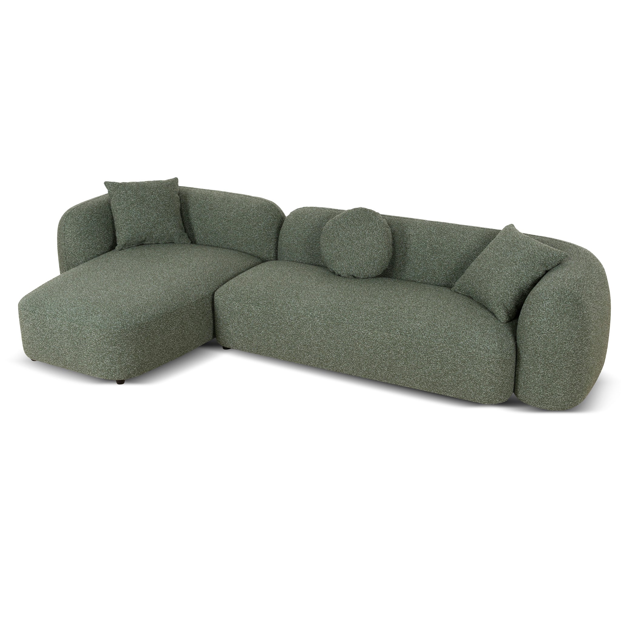 CLC10388-AE 3 Seater Left Chaise Sofa - Amazon Green - Image 9