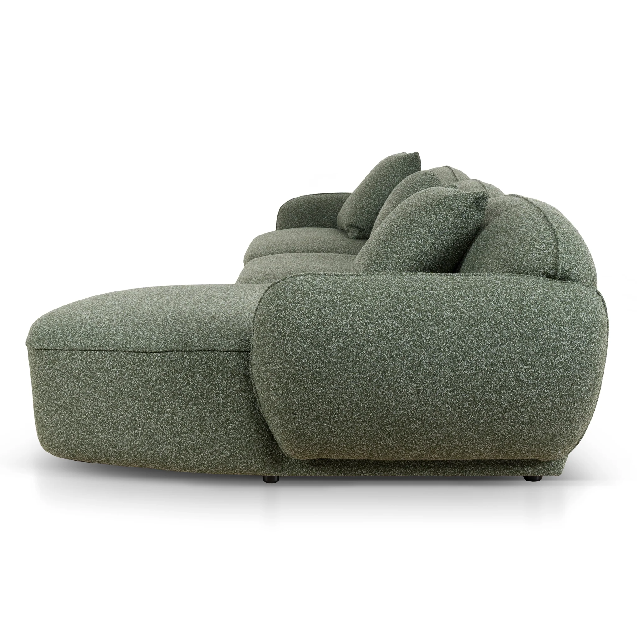 CLC10393-AE 3 Seater Right Chaise Sofa - Amazon Green - Image 13
