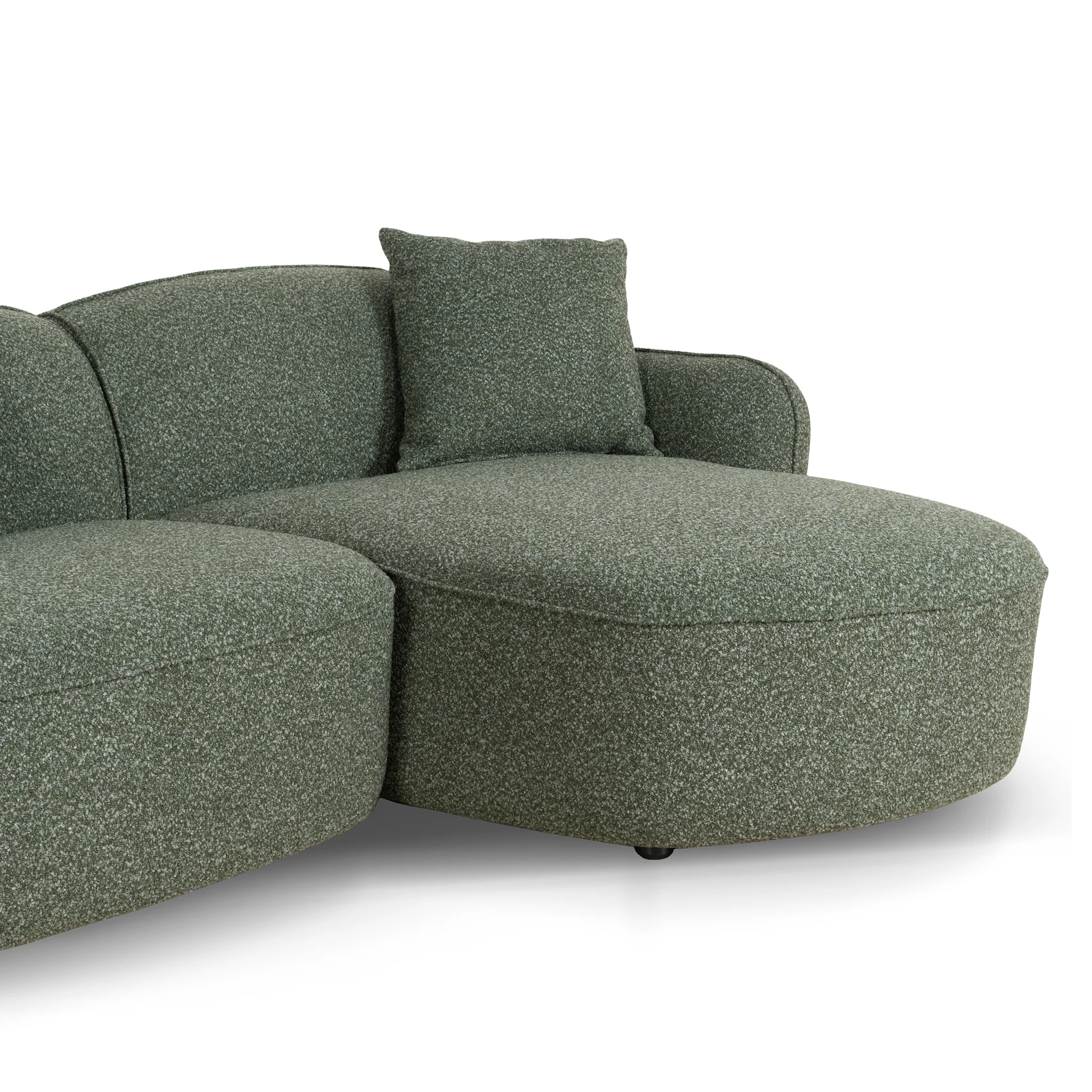 CLC10393-AE 3 Seater Right Chaise Sofa - Amazon Green - Image 6
