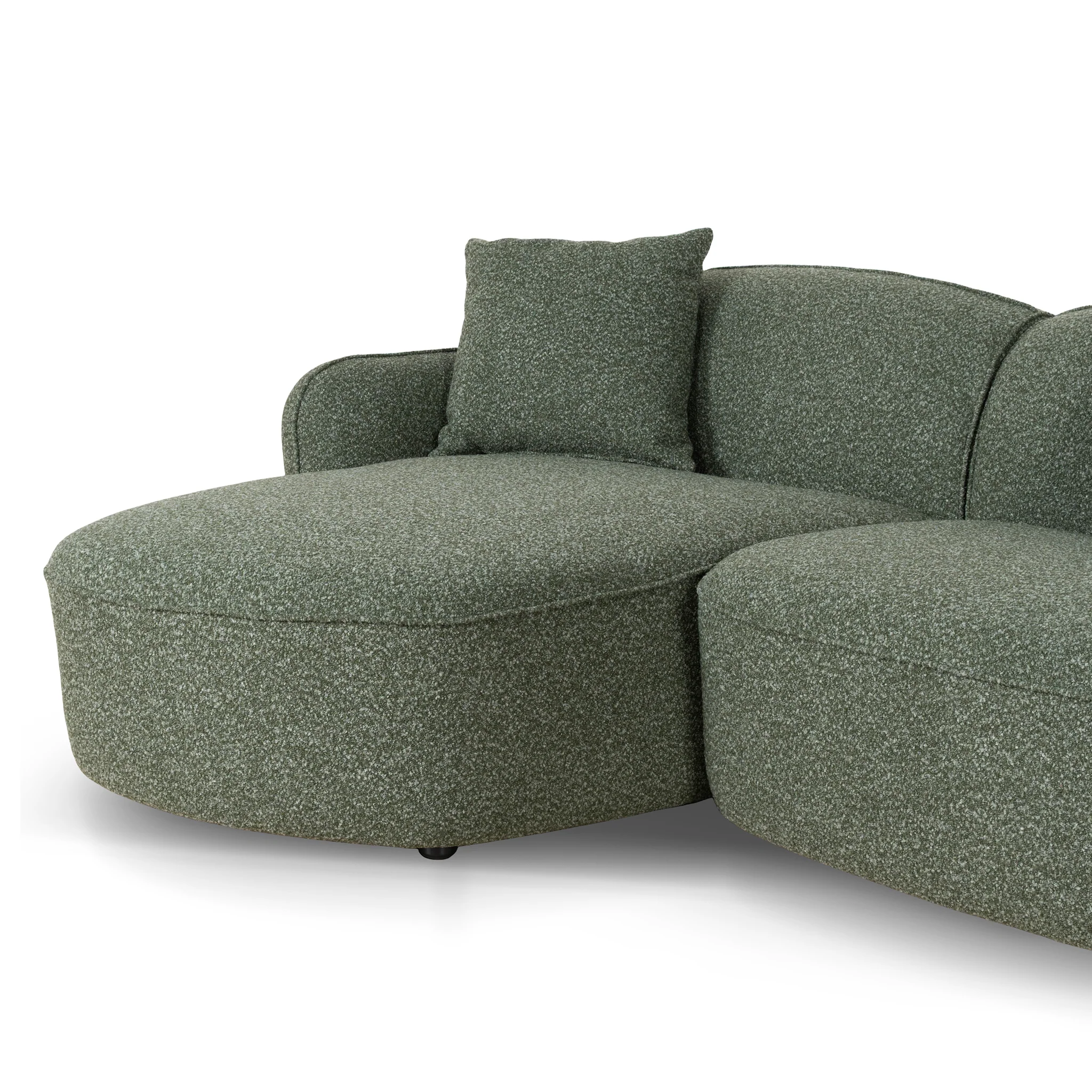 CLC10394-AE 3 Seater Left Chaise Sofa - Amazon Green - Image 6