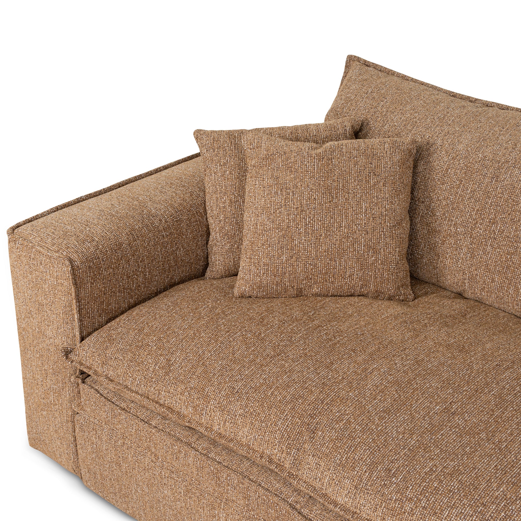 CLC10401-IG 3 Seater Fabric Sofa - Almond Brown - Image 17