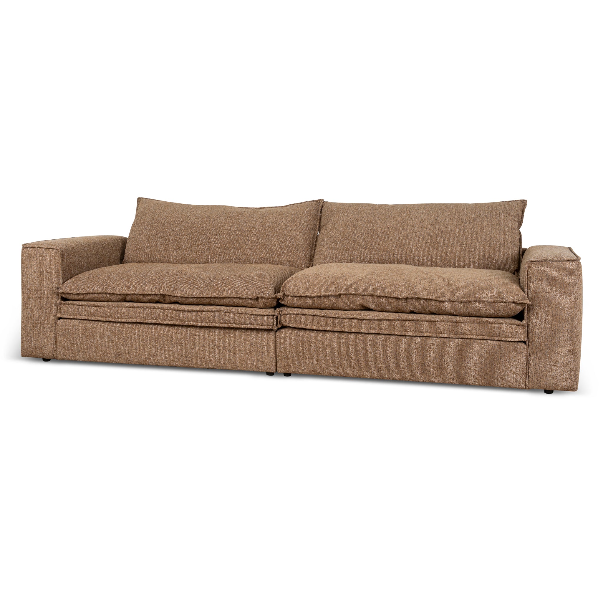 CLC10401-IG 3 Seater Fabric Sofa - Almond Brown - Image 3