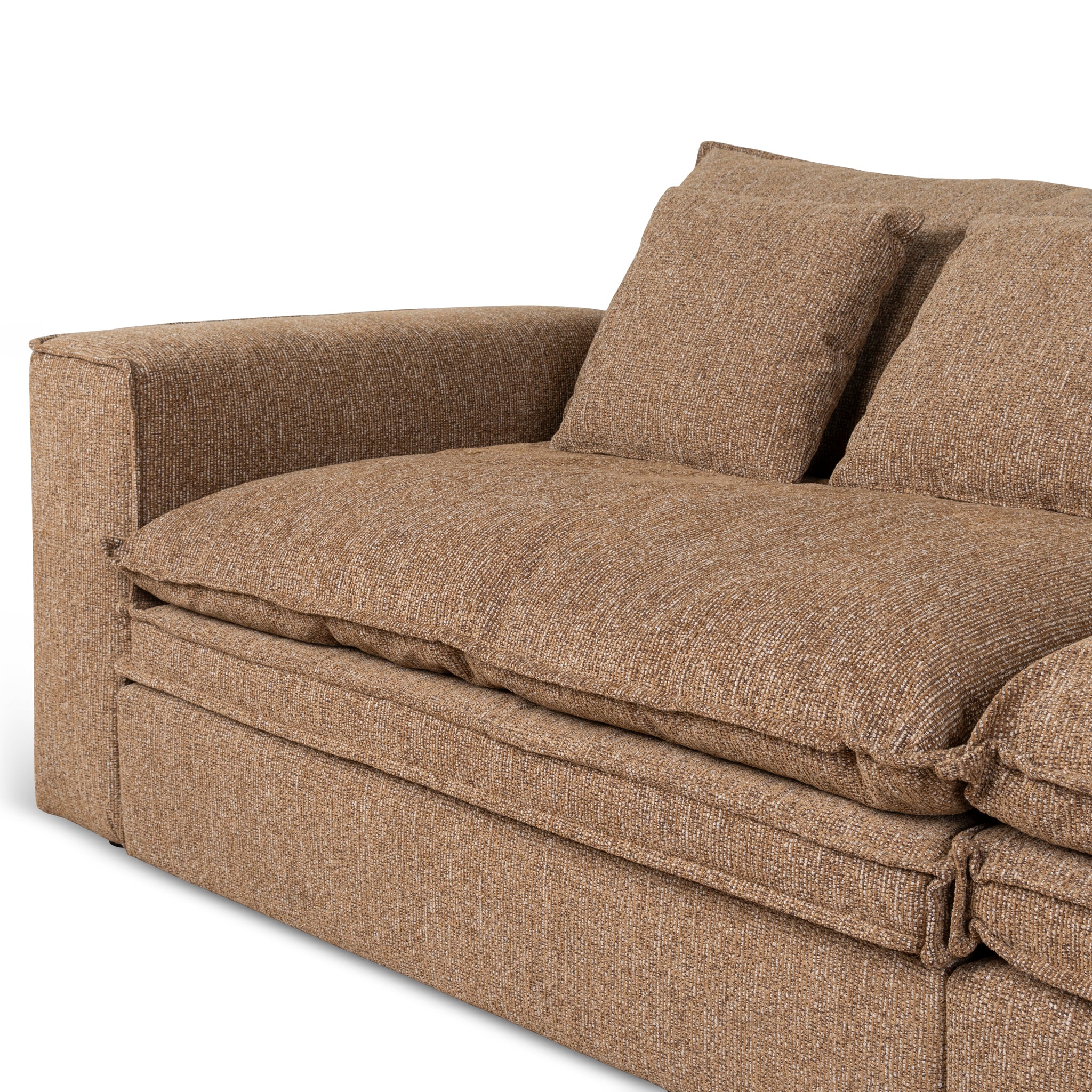 CLC10401-IG 3 Seater Fabric Sofa - Almond Brown - Image 7