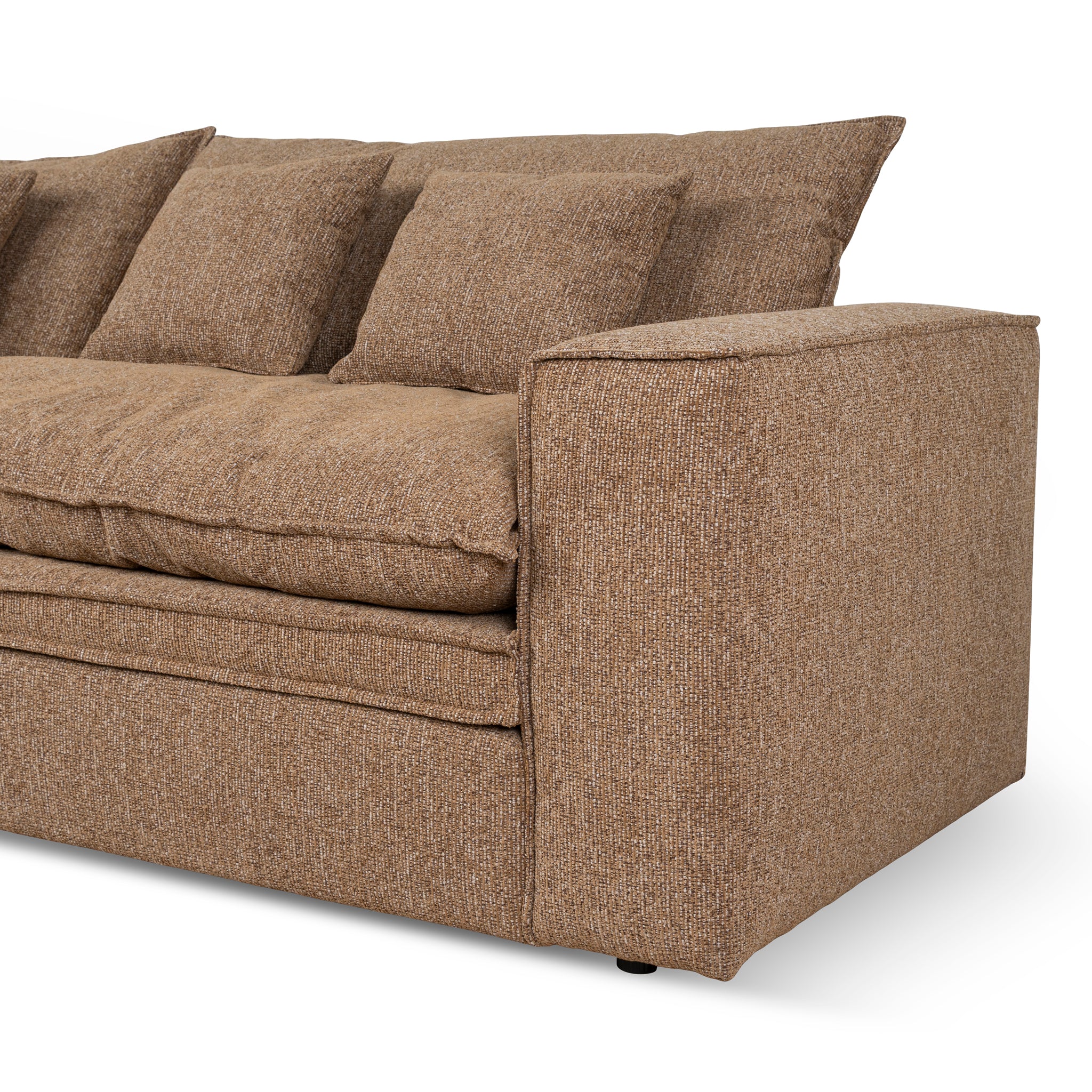 CLC10401-IG 3 Seater Fabric Sofa - Almond Brown - Image 8