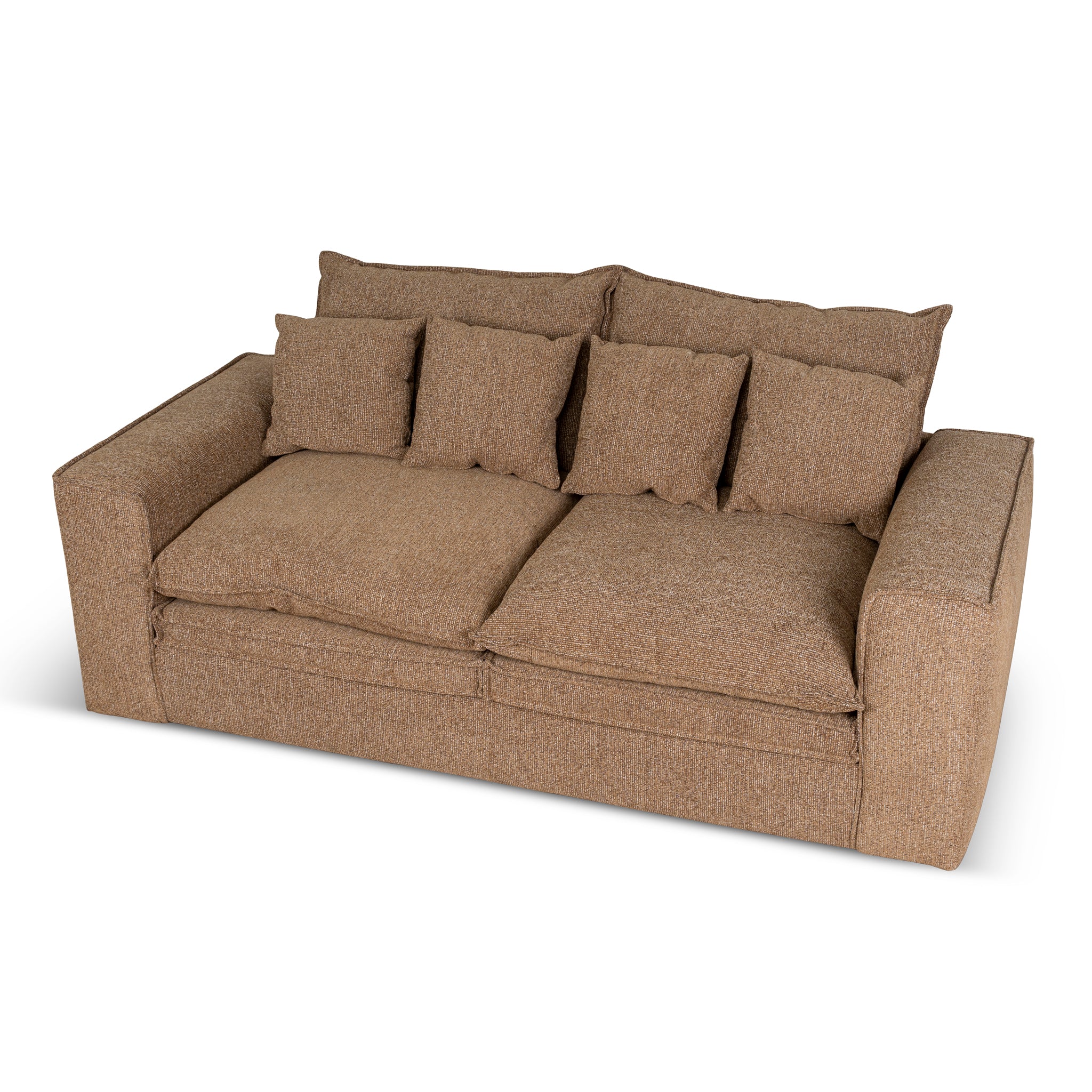 CLC10402-IG 2 Seater Fabric Sofa - Almond Brown - Image 4