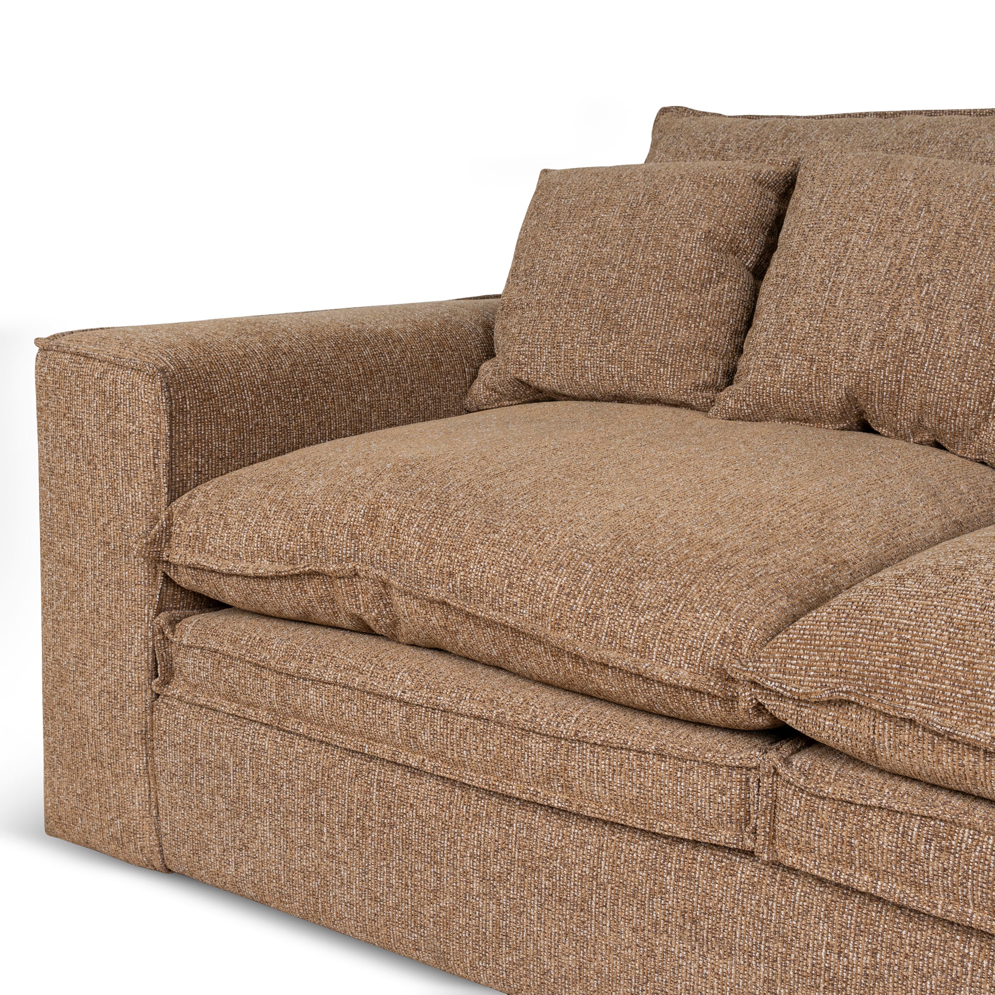 CLC10402-IG 2 Seater Fabric Sofa - Almond Brown - Image 7