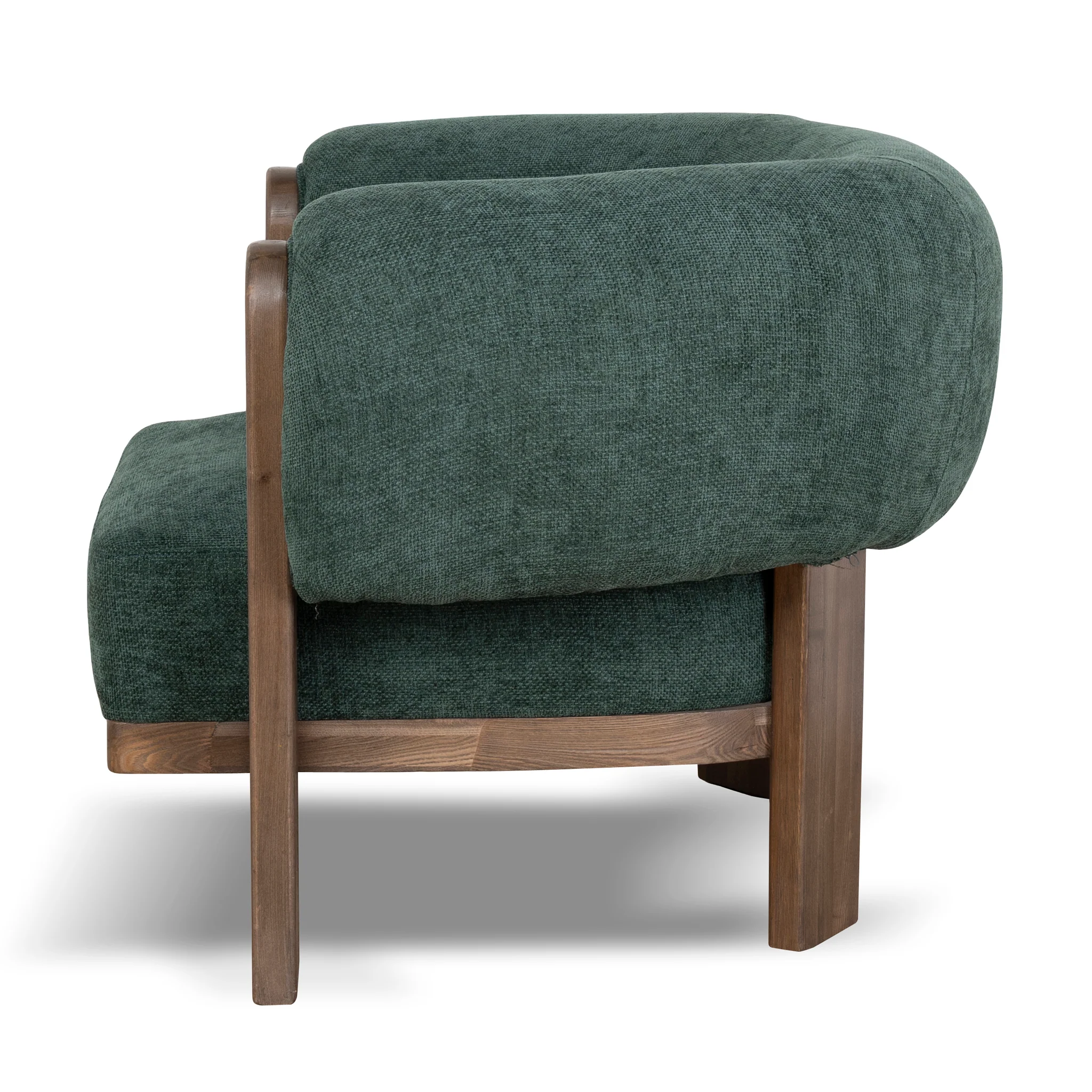 CLC10408-NI Walnut Armchair - Bush Green - Image 3