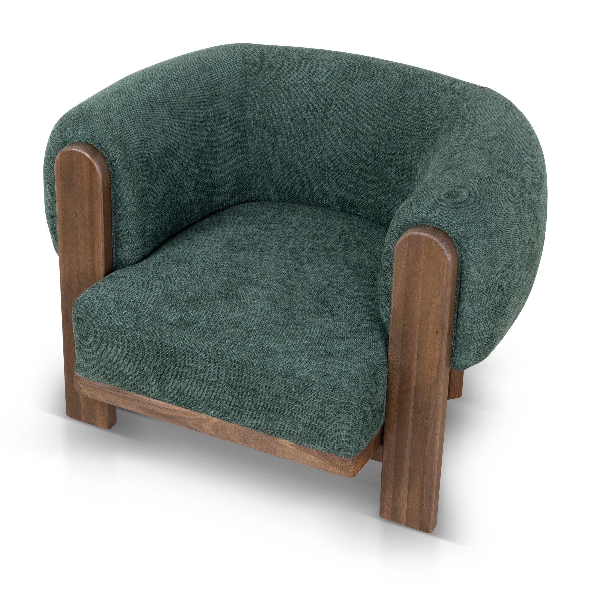 CLC10408-NI Walnut Armchair - Bush Green - Image 7