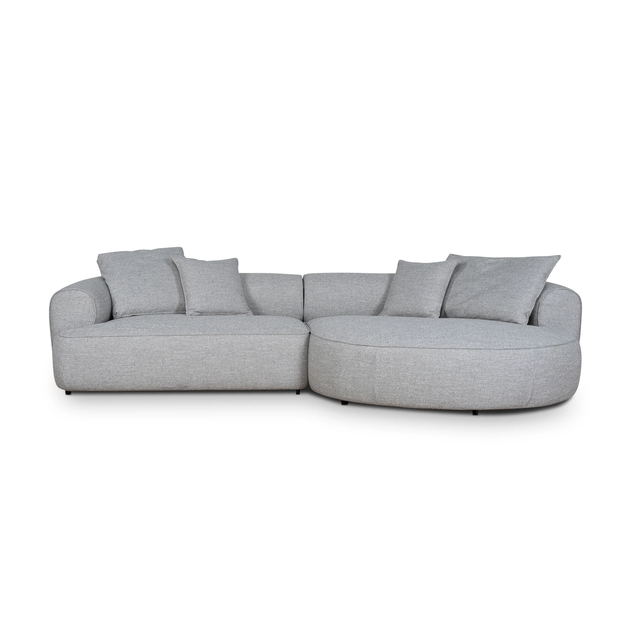 CLC10445-KJ Right Chaise Sofa - Chrome Grey - Image 2