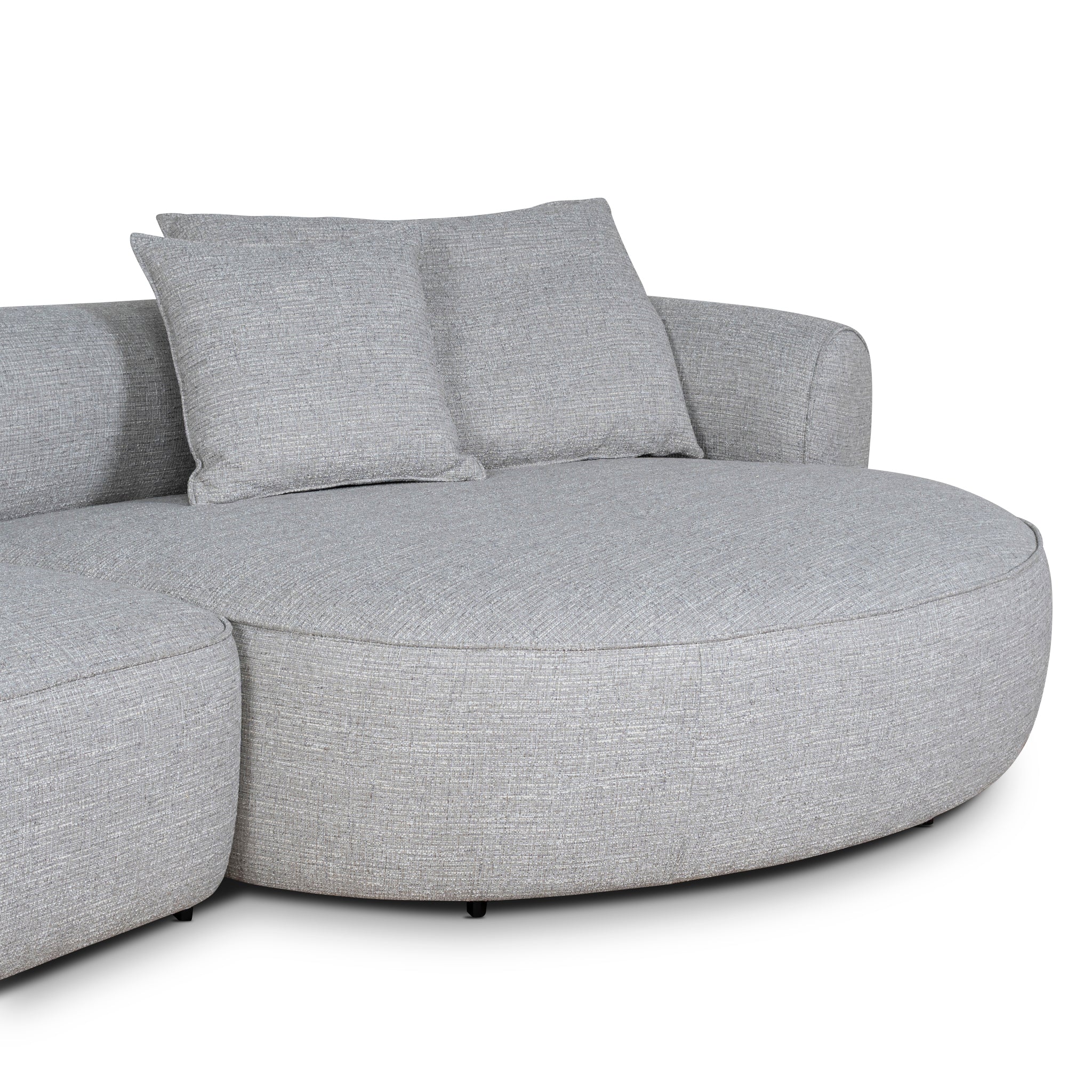 CLC10445-KJ Right Chaise Sofa - Chrome Grey - Image 8
