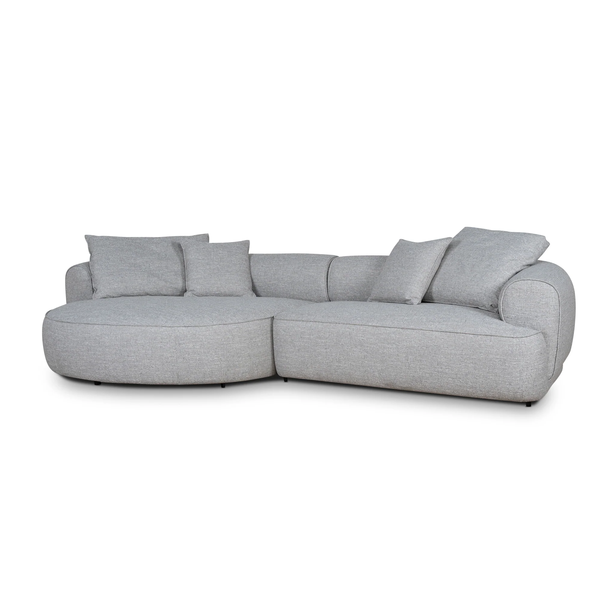 CLC10446-KJ Left Chaise Sofa - Chrome Grey - Image 2