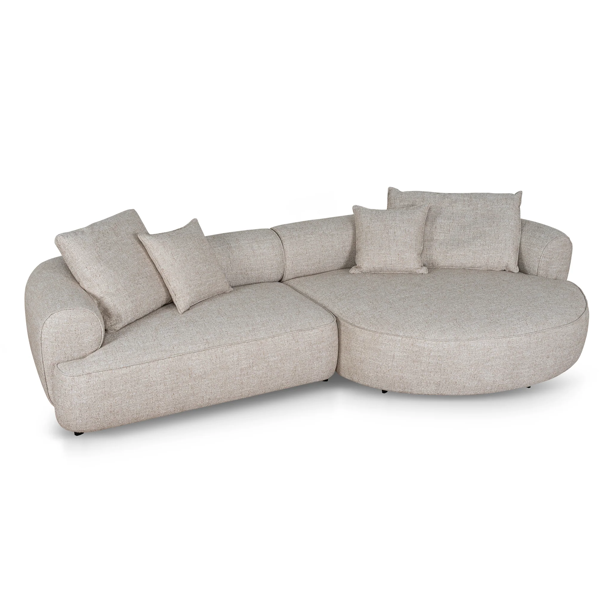 CLC10447-KJ Right Chaise Sofa - Pale Beige - Image 4