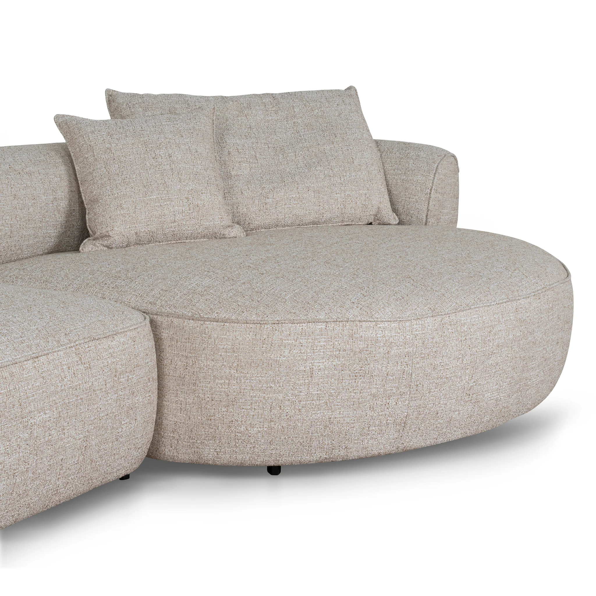 CLC10447-KJ Right Chaise Sofa - Pale Beige - Image 8
