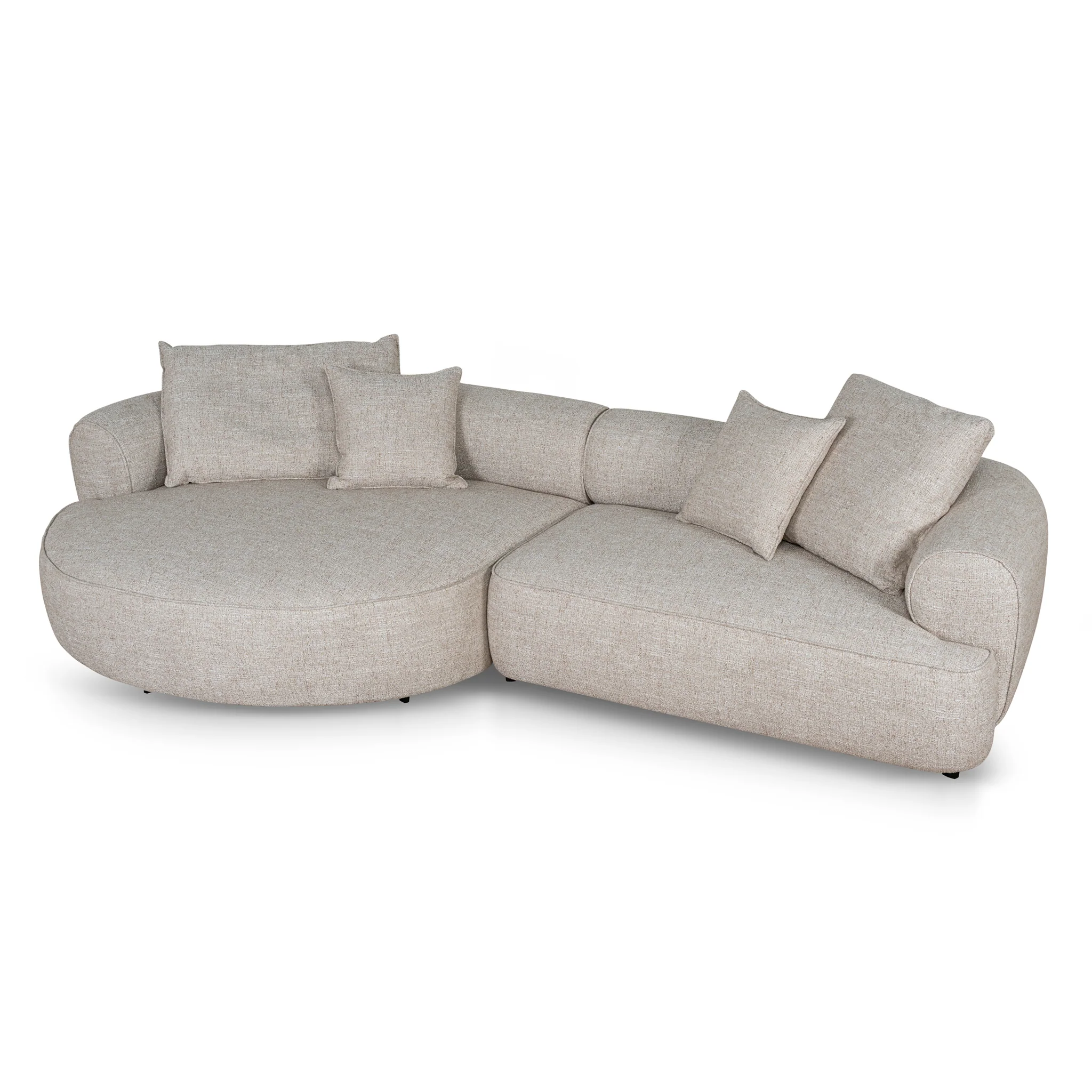 CLC10448-KJ Left Chaise Sofa - Pale Beige - Image 4