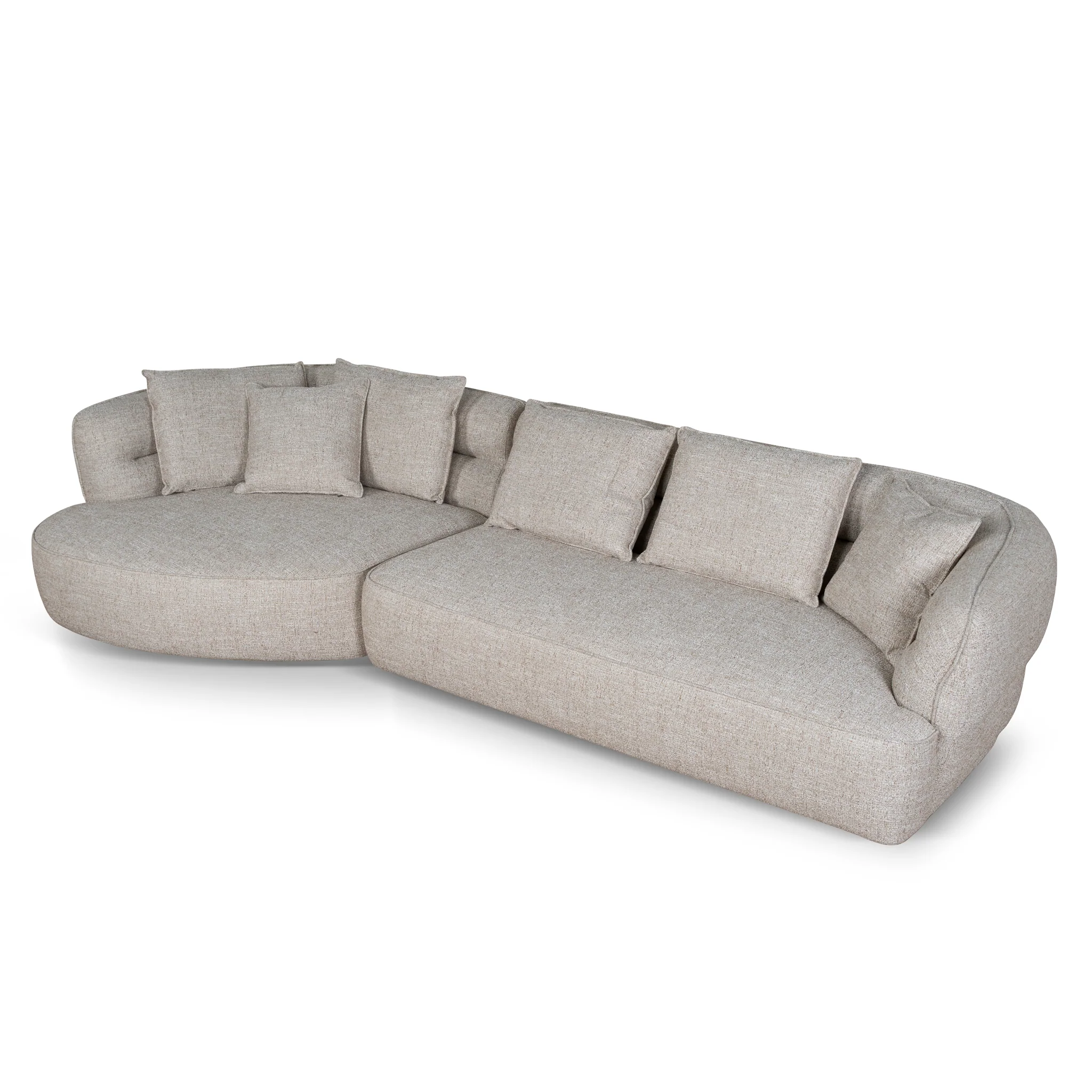 CLC10449-KJ Left Chaise Sofa - Pale Beige - Image 4