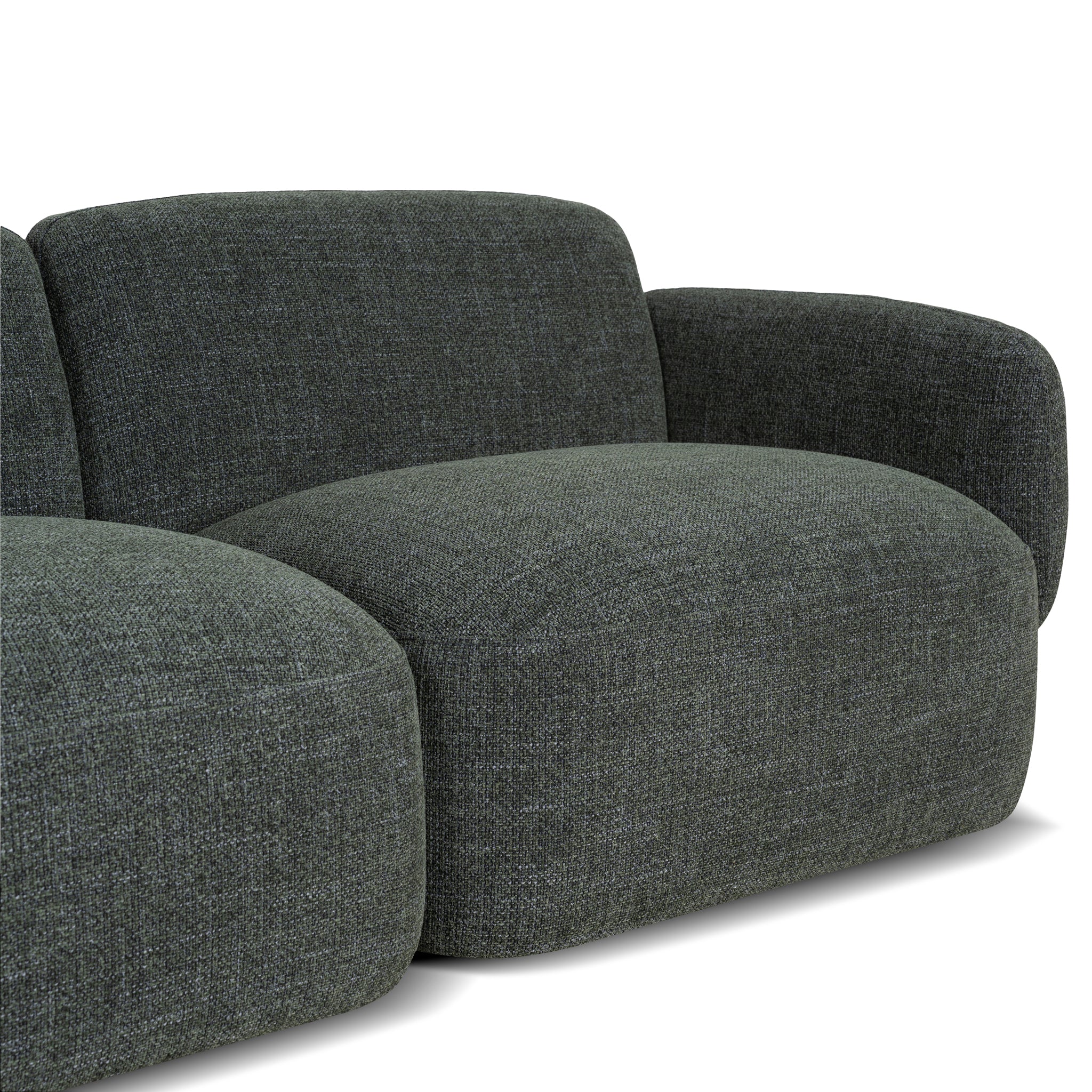 CLC10471-KSO Left Chaise Modular Sofa - Moss Green - Image 17