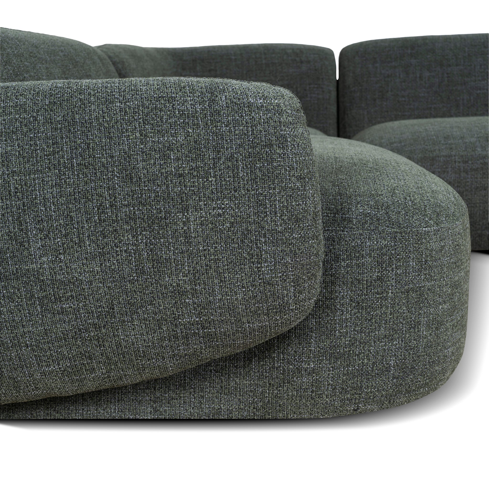 CLC10471-KSO Left Chaise Modular Sofa - Moss Green - Image 5