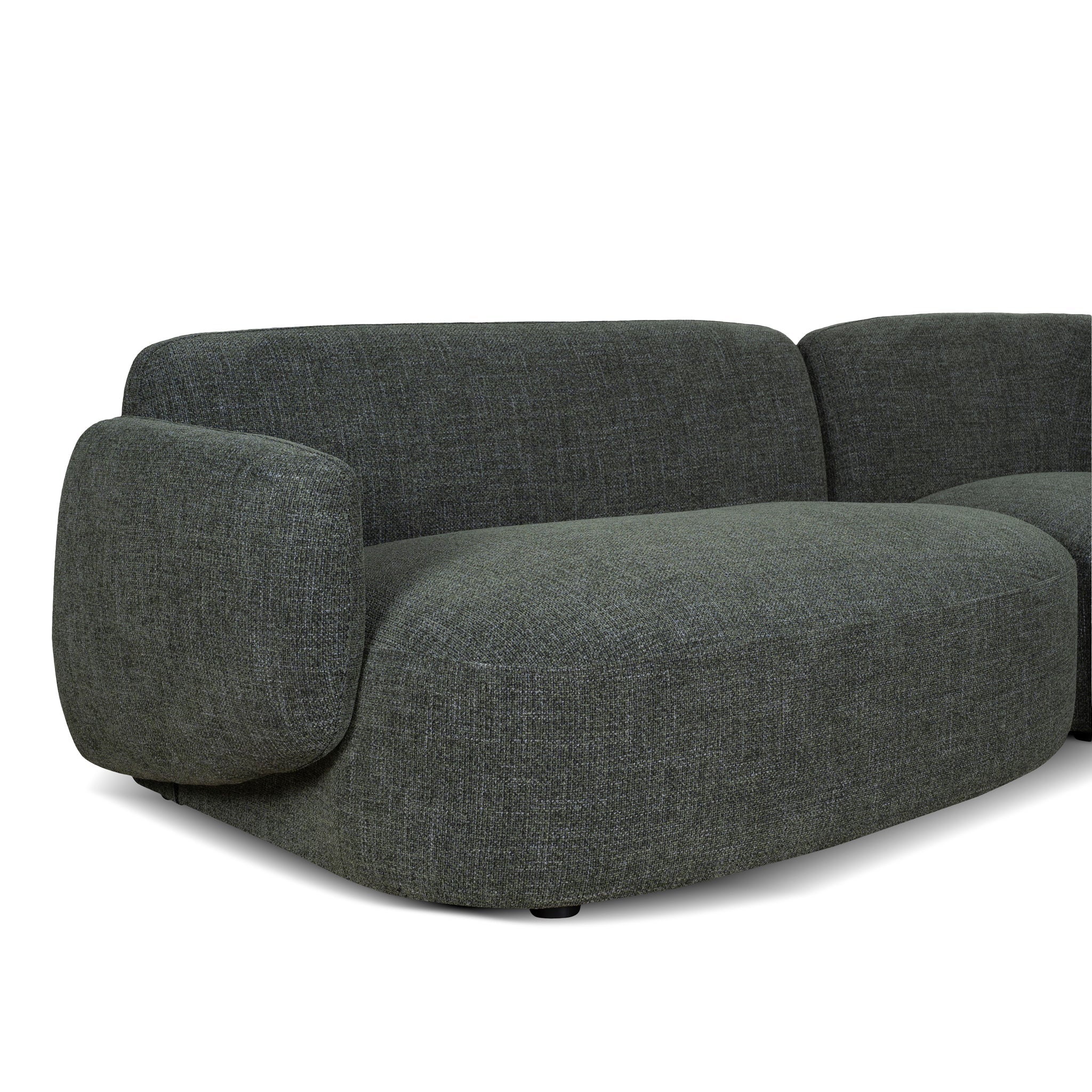 CLC10471-KSO Left Chaise Modular Sofa - Moss Green - Image 8