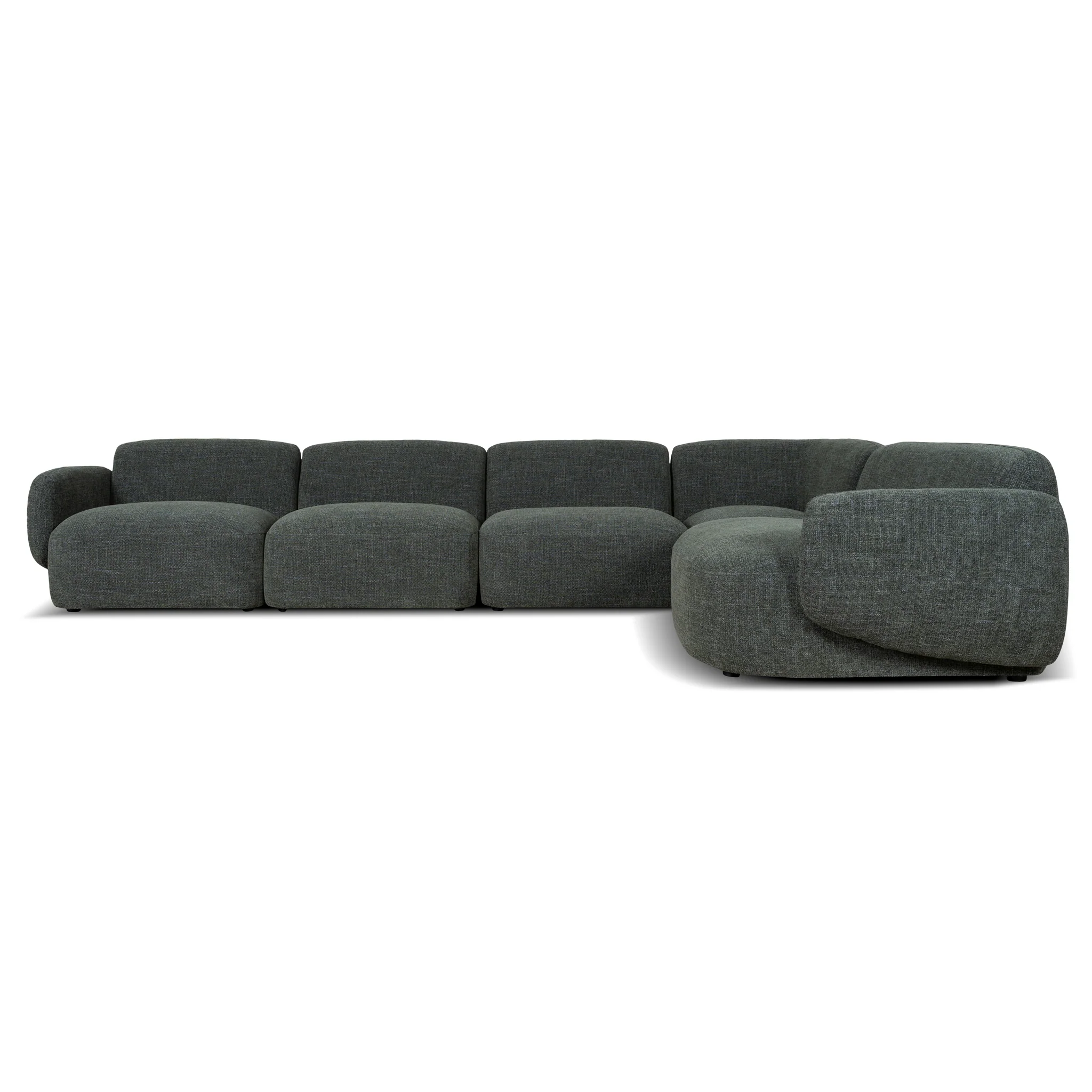 CLC10472-KSO Right Chaise Modular Sofa - Moss Green - Image 2
