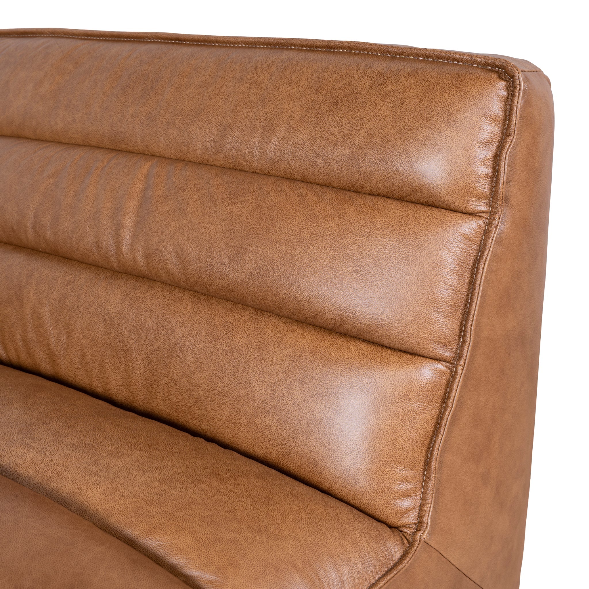 CLC10479-KSO Modular Leather Corner Sofa - Amber Brown - Image 14