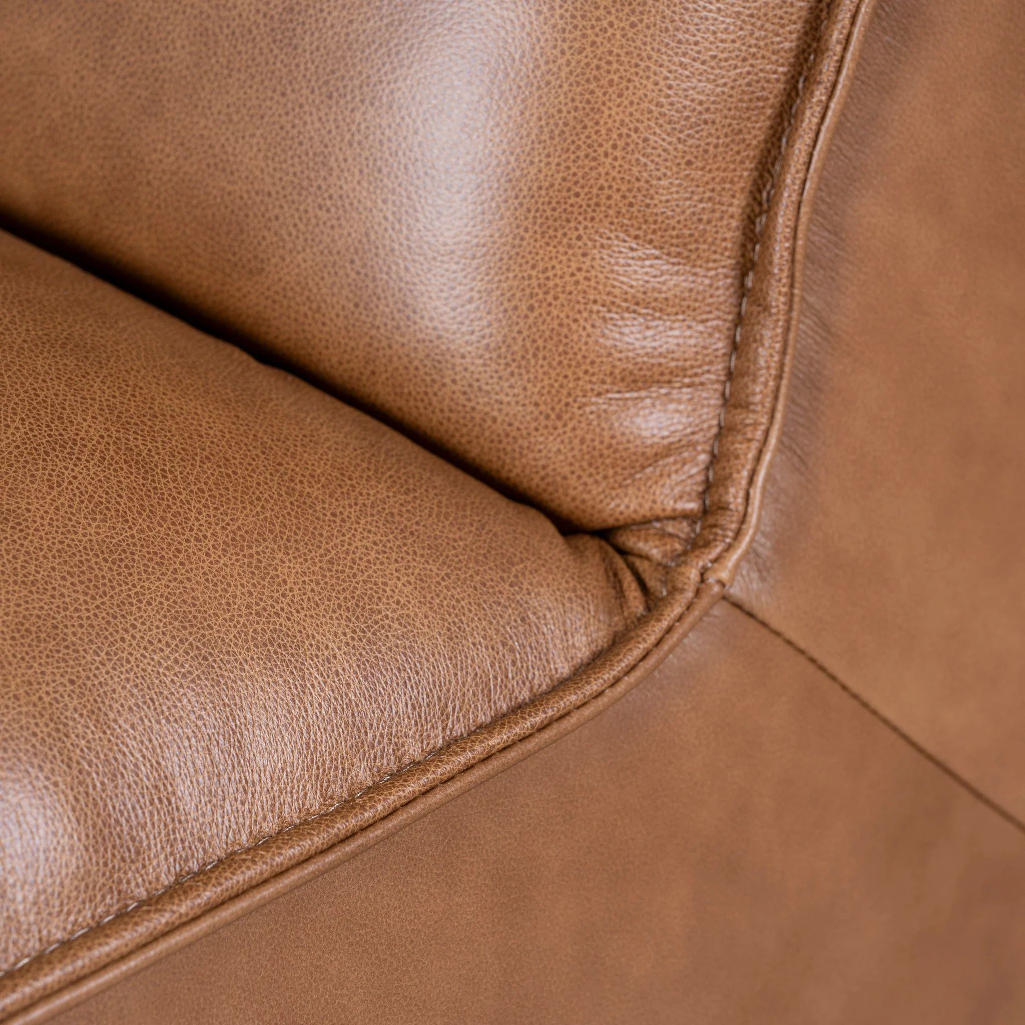 CLC10479-KSO Modular Leather Corner Sofa - Amber Brown - Image 16
