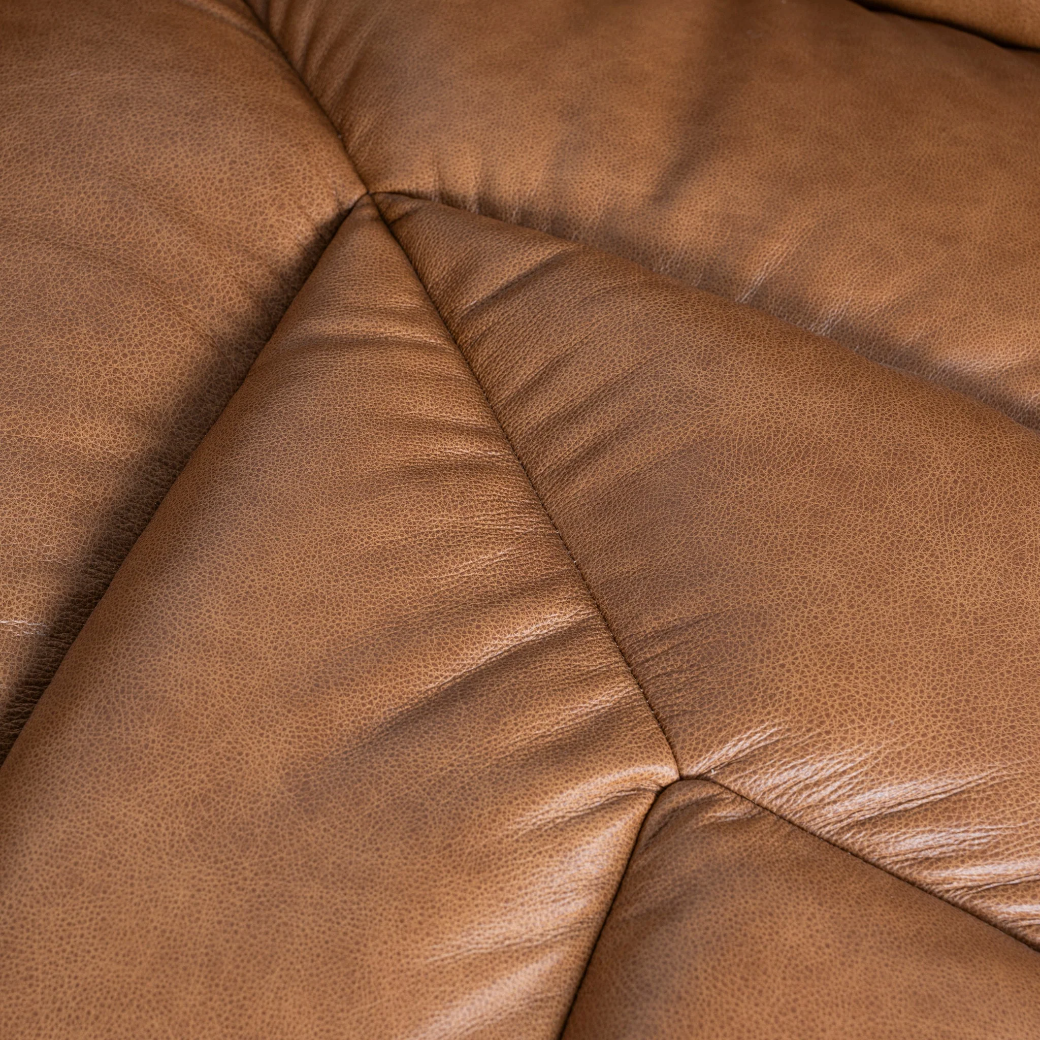 CLC10479-KSO Modular Leather Corner Sofa - Amber Brown - Image 18