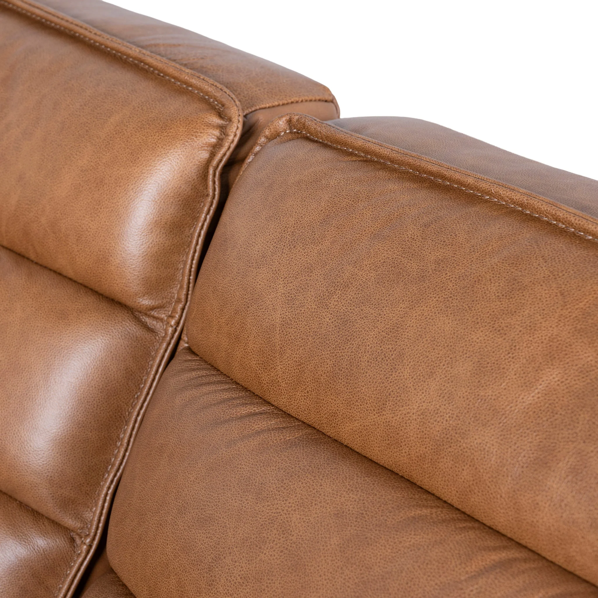 CLC10479-KSO Modular Leather Corner Sofa - Amber Brown - Image 20
