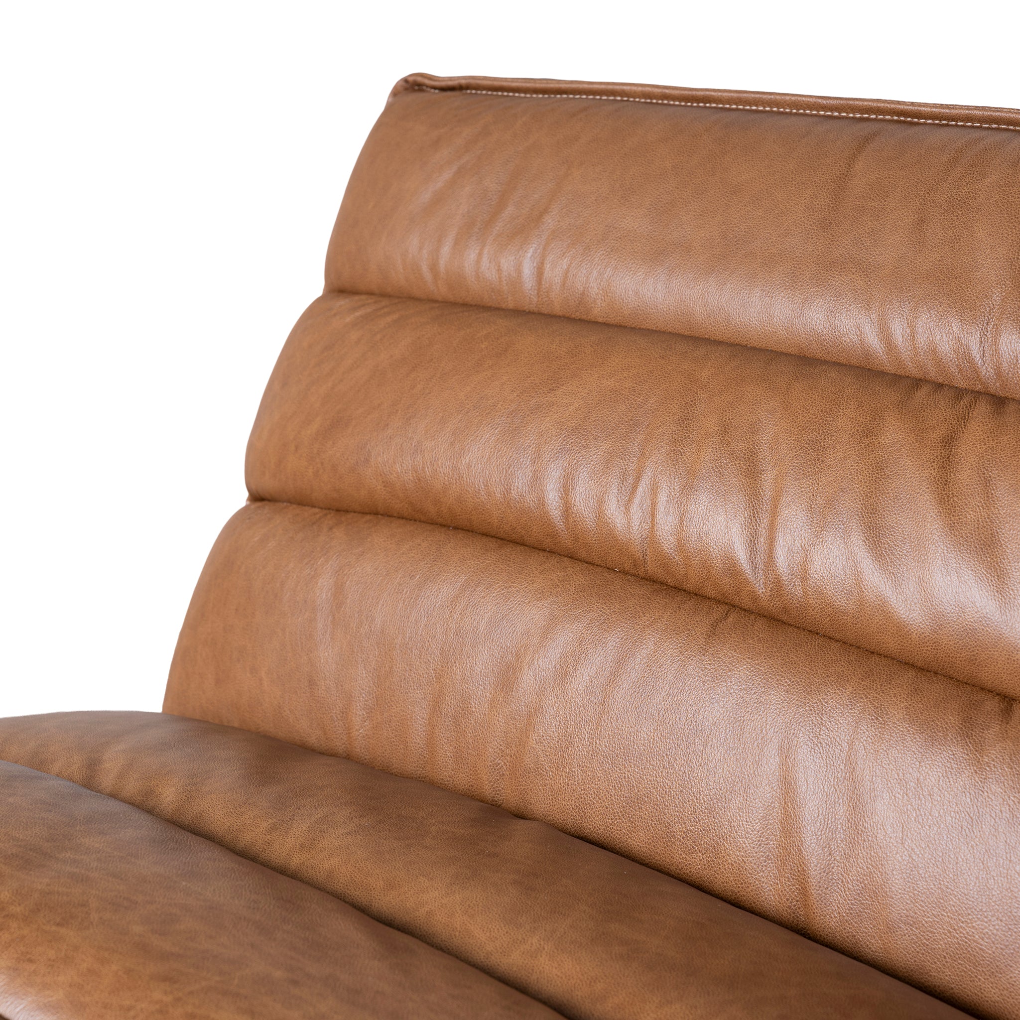 CLC10479-KSO Modular Leather Corner Sofa - Amber Brown - Image 7