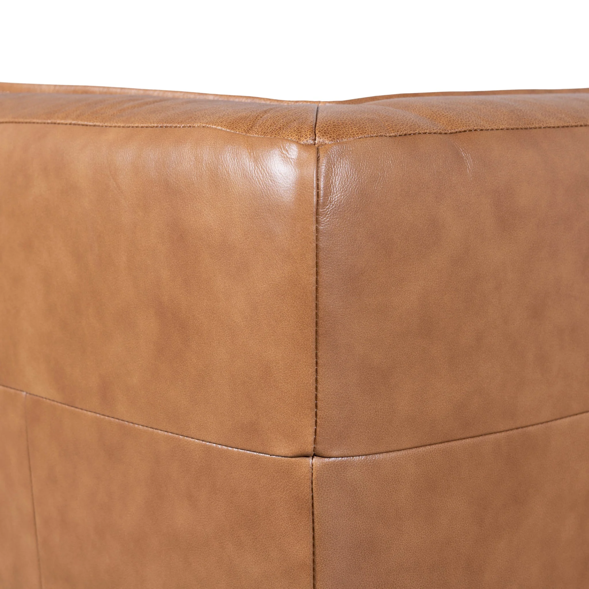CLC10479-KSO Modular Leather Corner Sofa - Amber Brown - Image 8