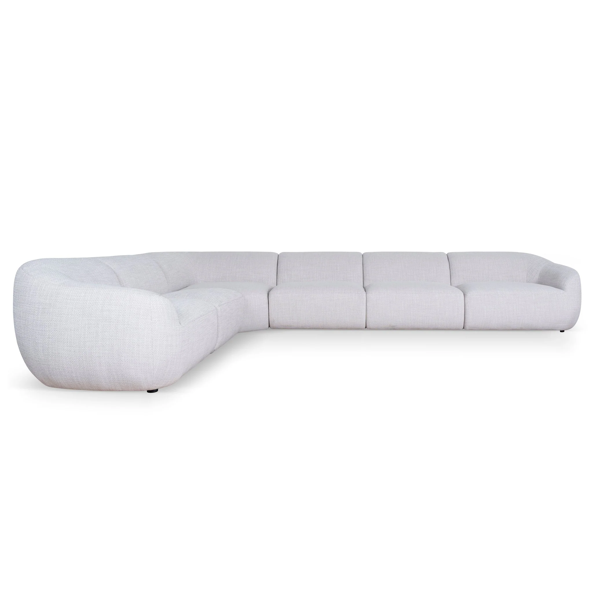 CLC10482-KSO Extended Corner Fabric Sofa - Taupe Beige - Image 2