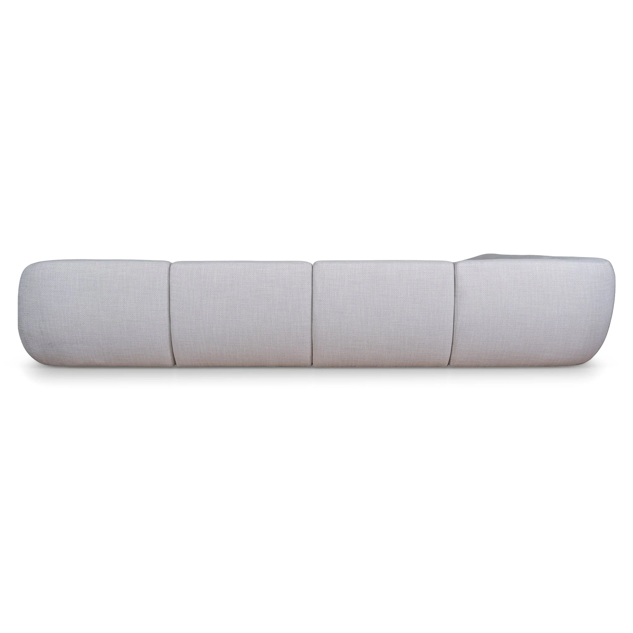 CLC10482-KSO Extended Corner Fabric Sofa - Taupe Beige - Image 4
