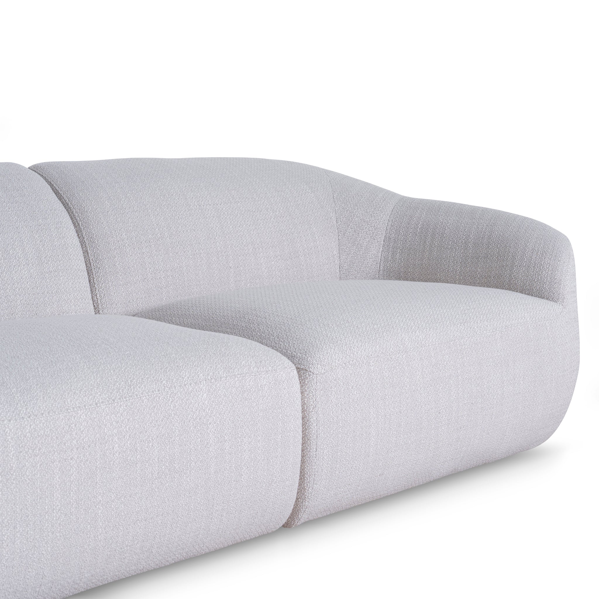 CLC10482-KSO Extended Corner Fabric Sofa - Taupe Beige - Image 6