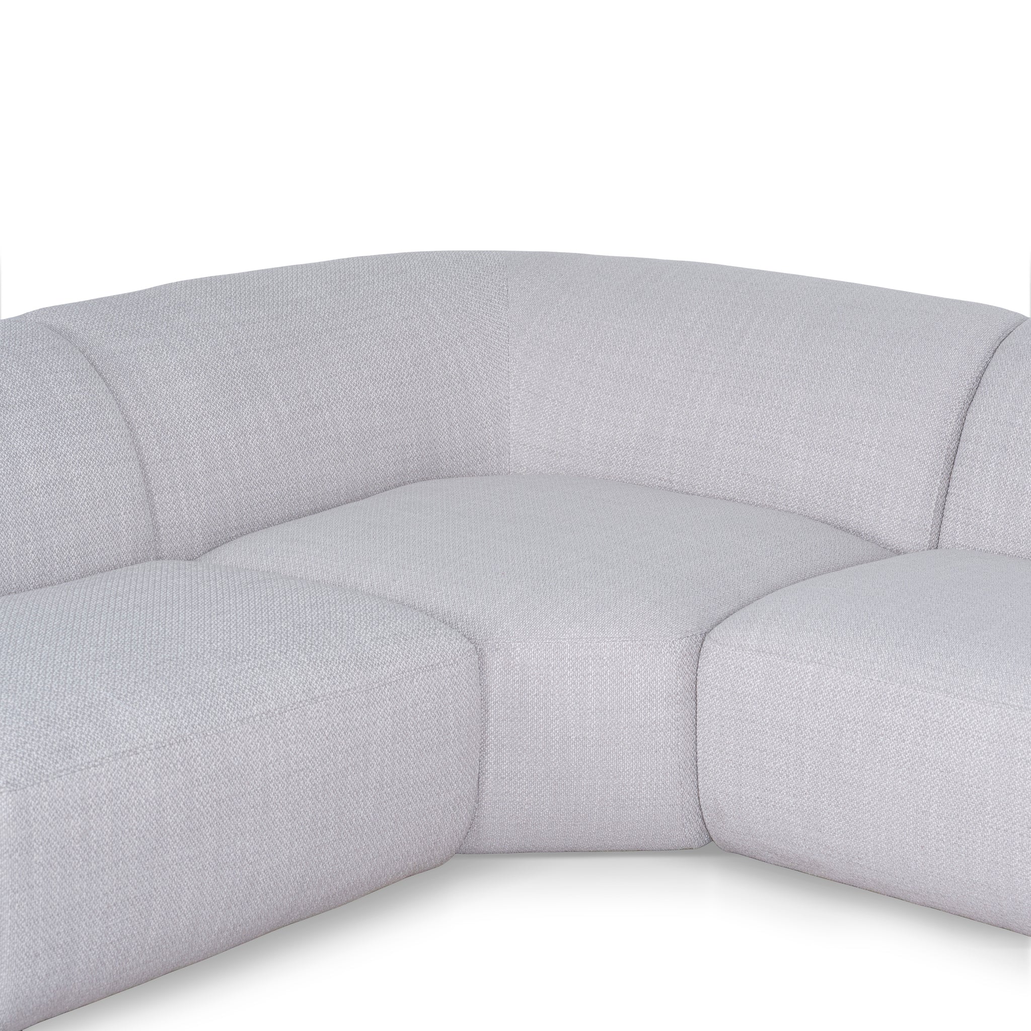 CLC10482-KSO Extended Corner Fabric Sofa - Taupe Beige - Image 7