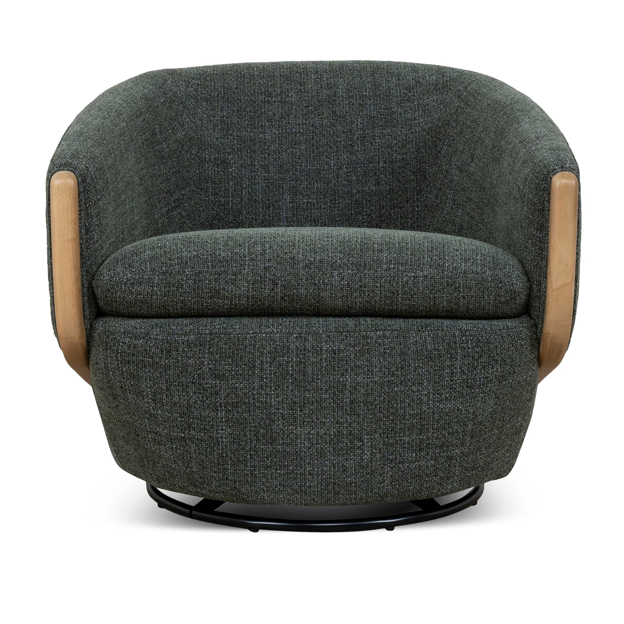 CLC10483-KSO Swivel Armchair - Moss Green - Image 2
