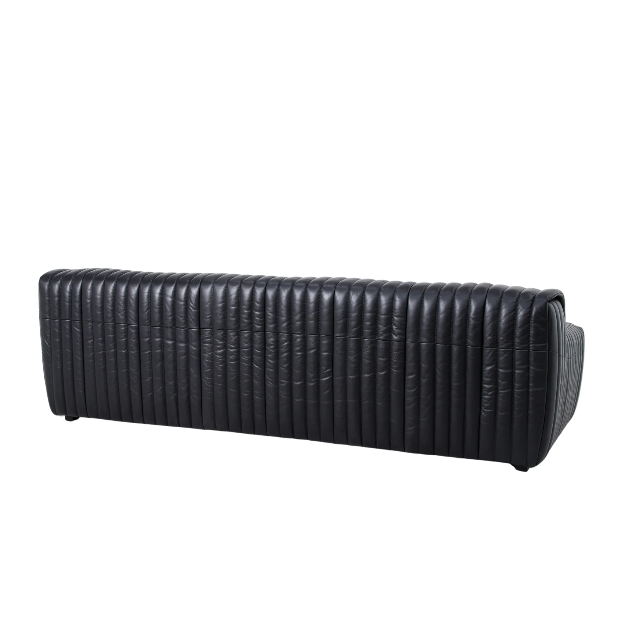 CLC10841-NV 3 Seater Sofa - Black Leather - Image 3