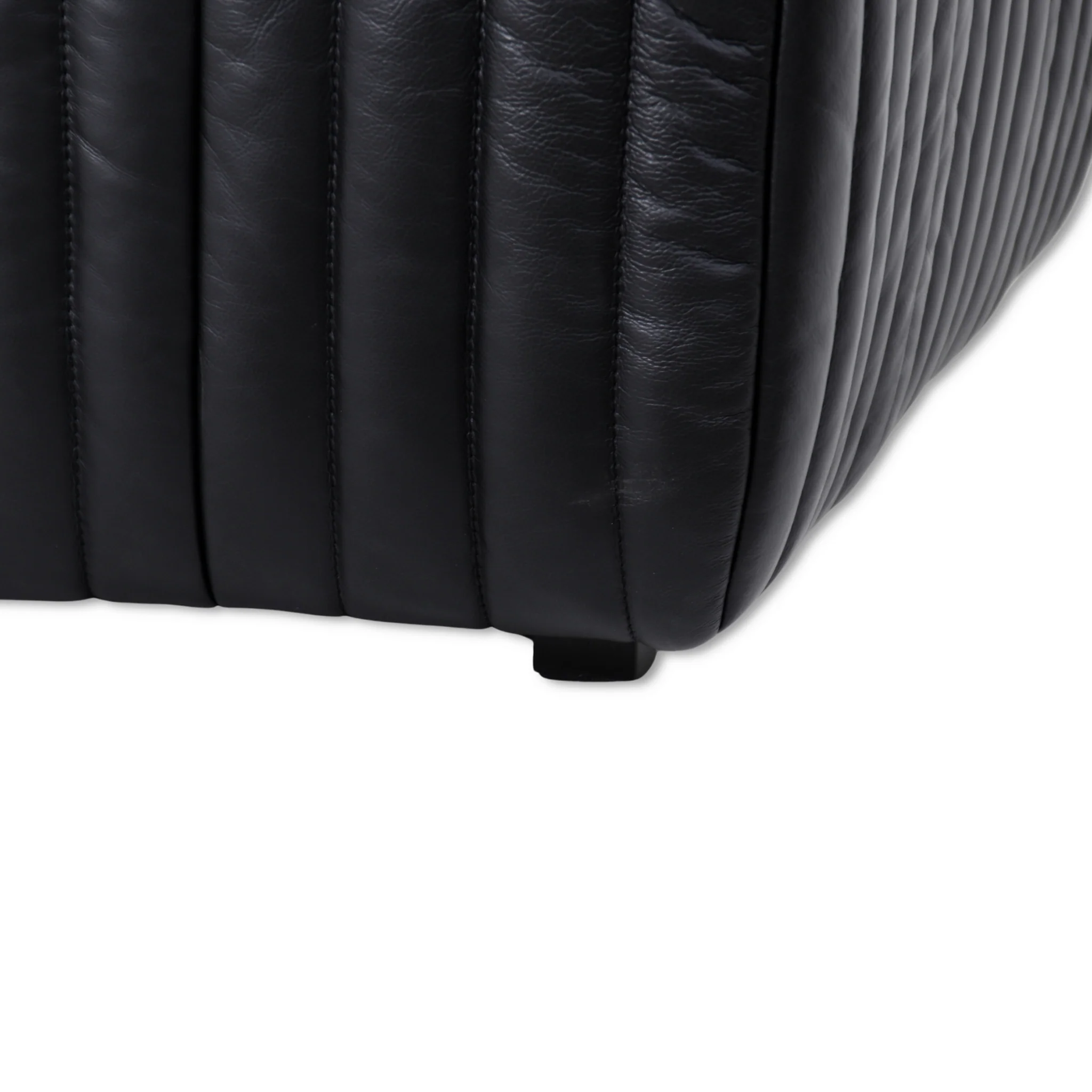 CLC10841-NV 3 Seater Sofa - Black Leather - Image 6