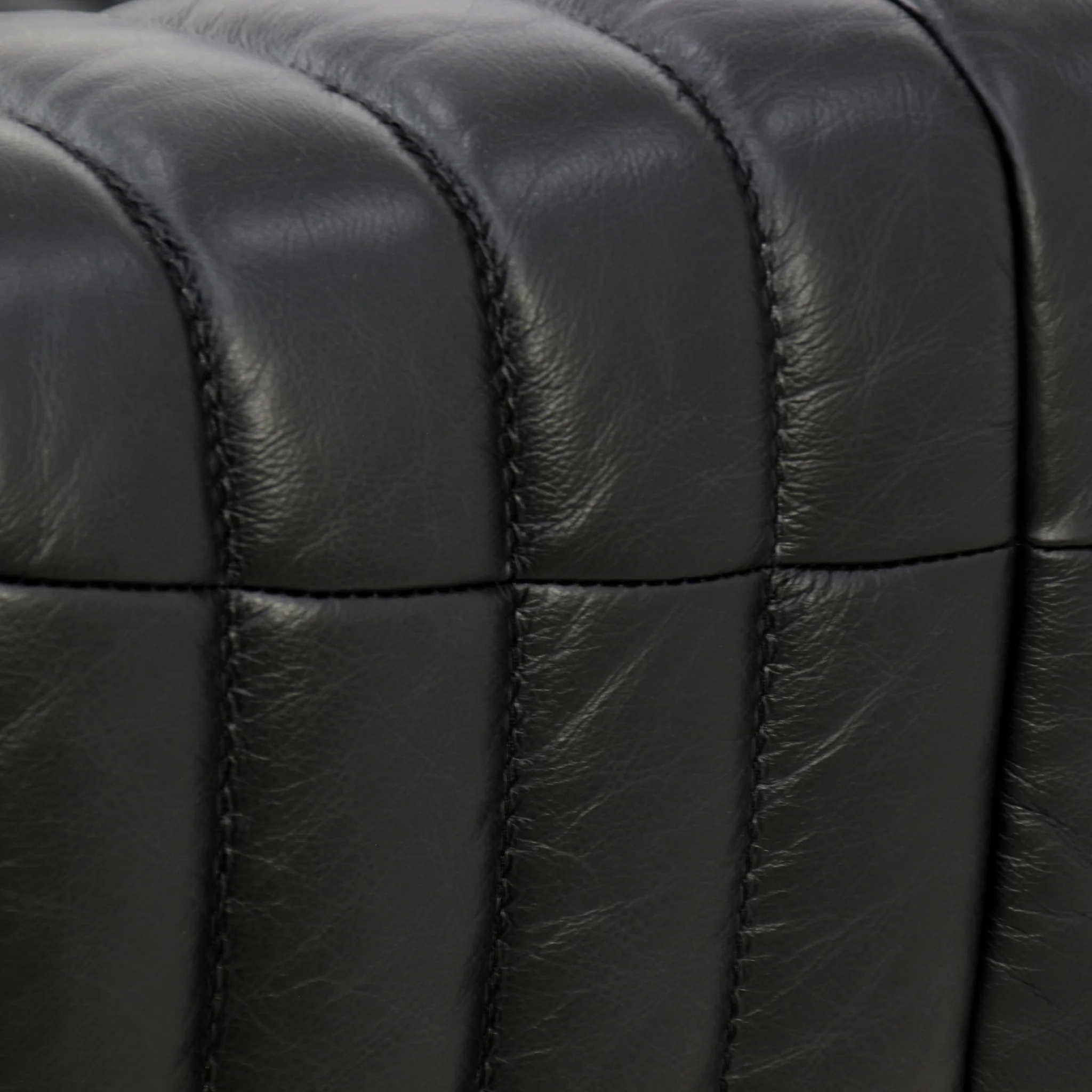 CLC10841-NV 3 Seater Sofa - Black Leather - Image 9