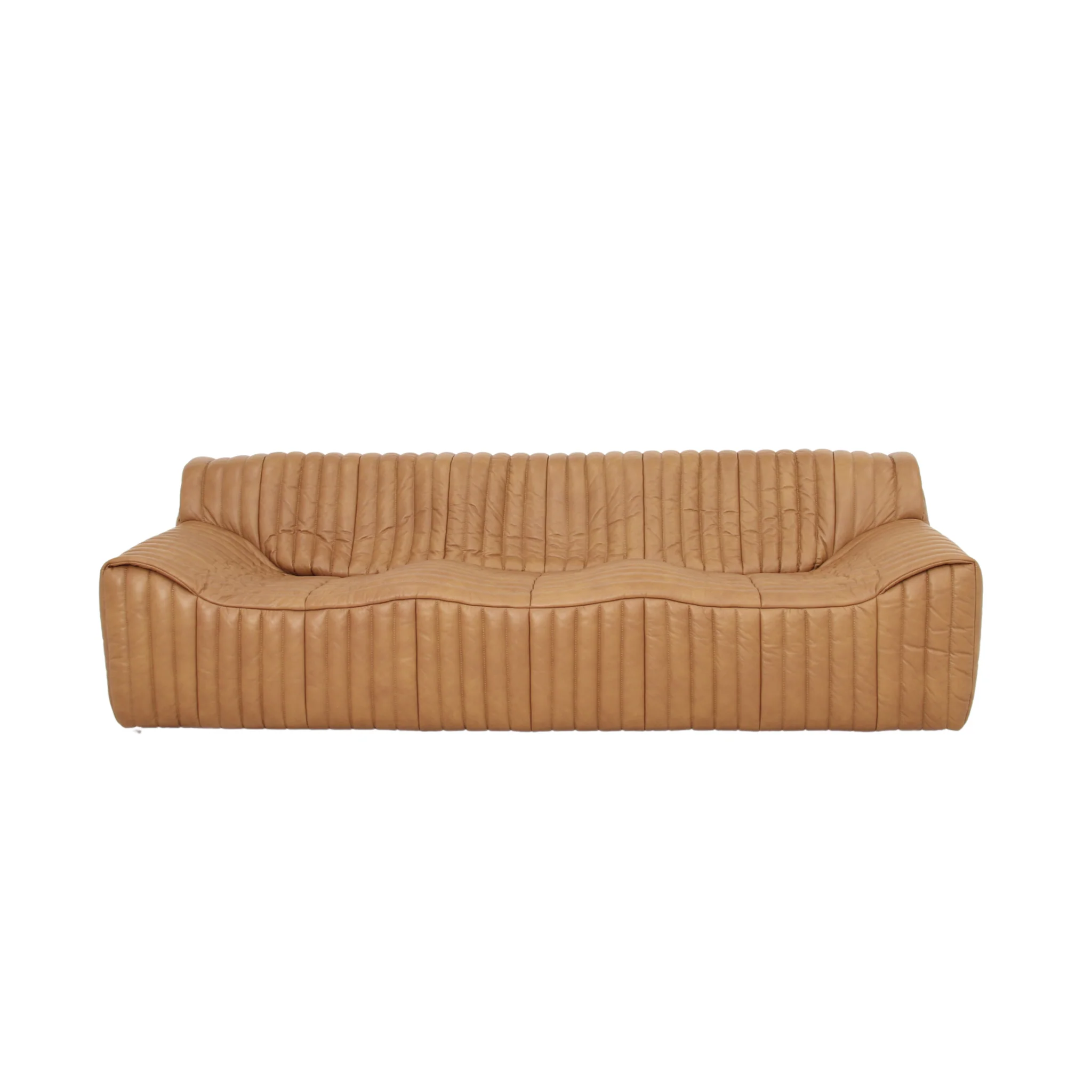 CLC10842-NV 3 Seater Sofa - Amber Tan Leather - Image 2