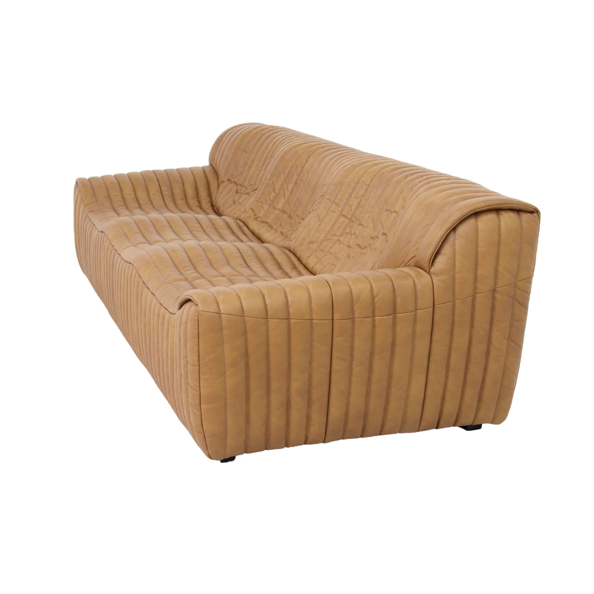 CLC10842-NV 3 Seater Sofa - Amber Tan Leather - Image 3