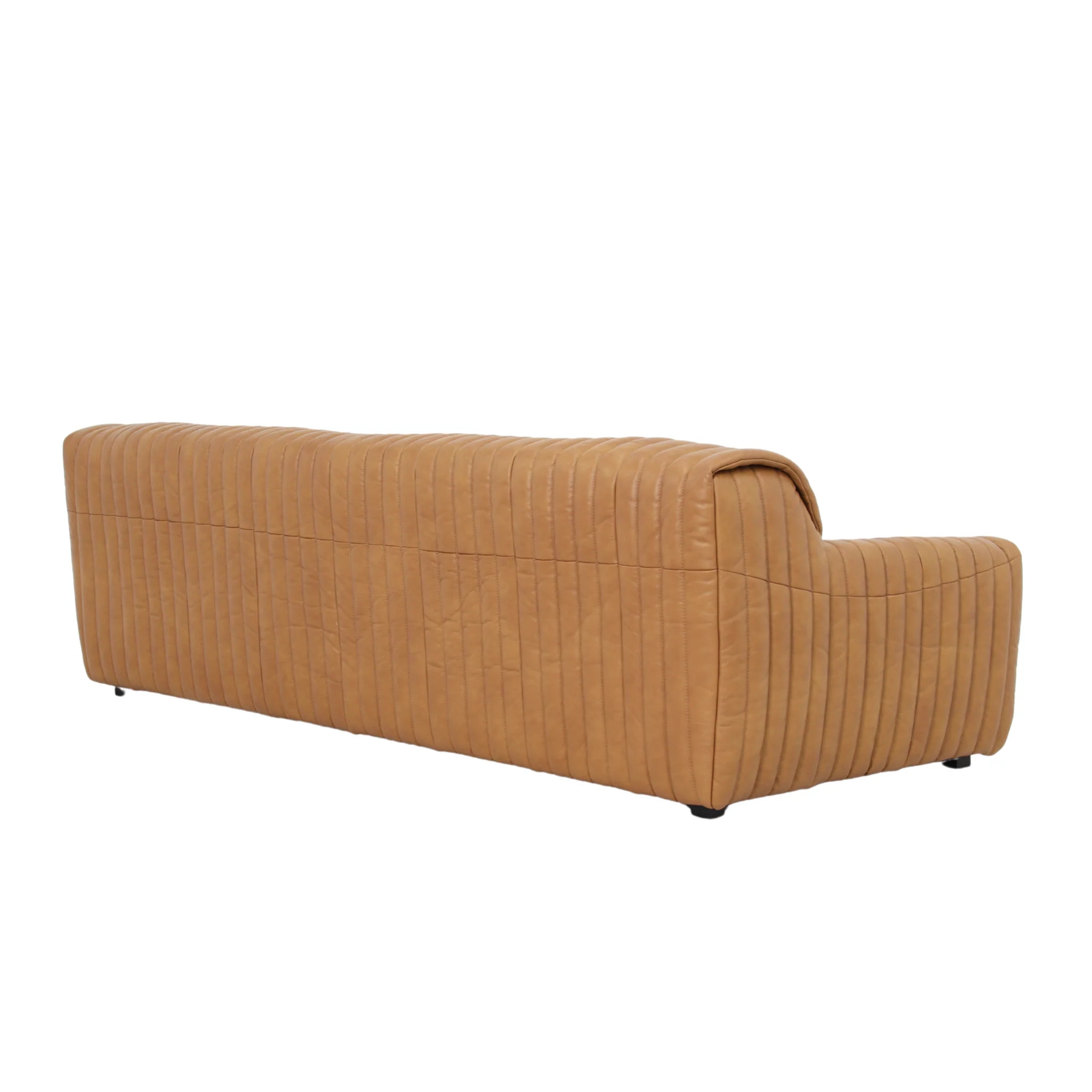 CLC10842-NV 3 Seater Sofa - Amber Tan Leather - Image 4