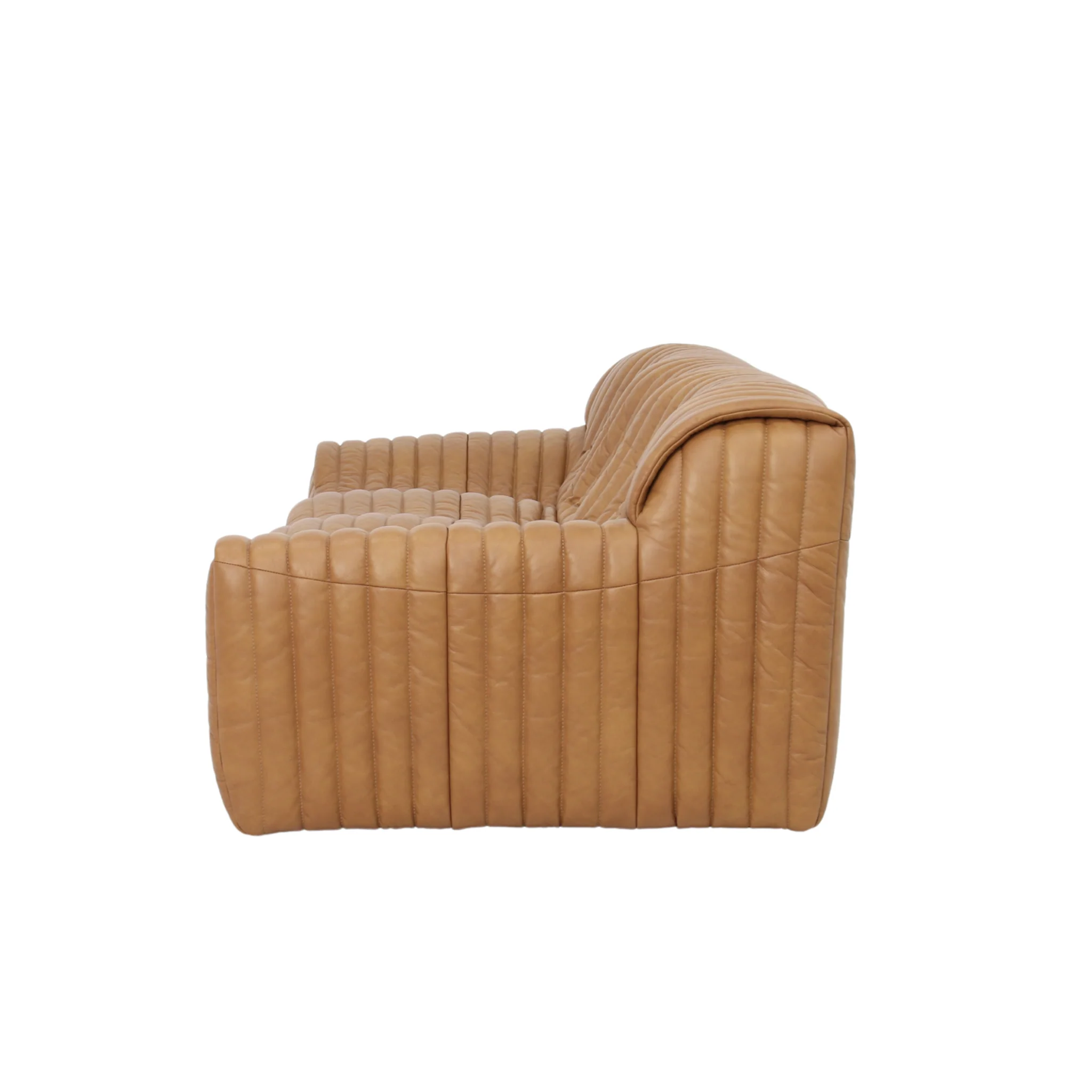 CLC10842-NV 3 Seater Sofa - Amber Tan Leather - Image 5