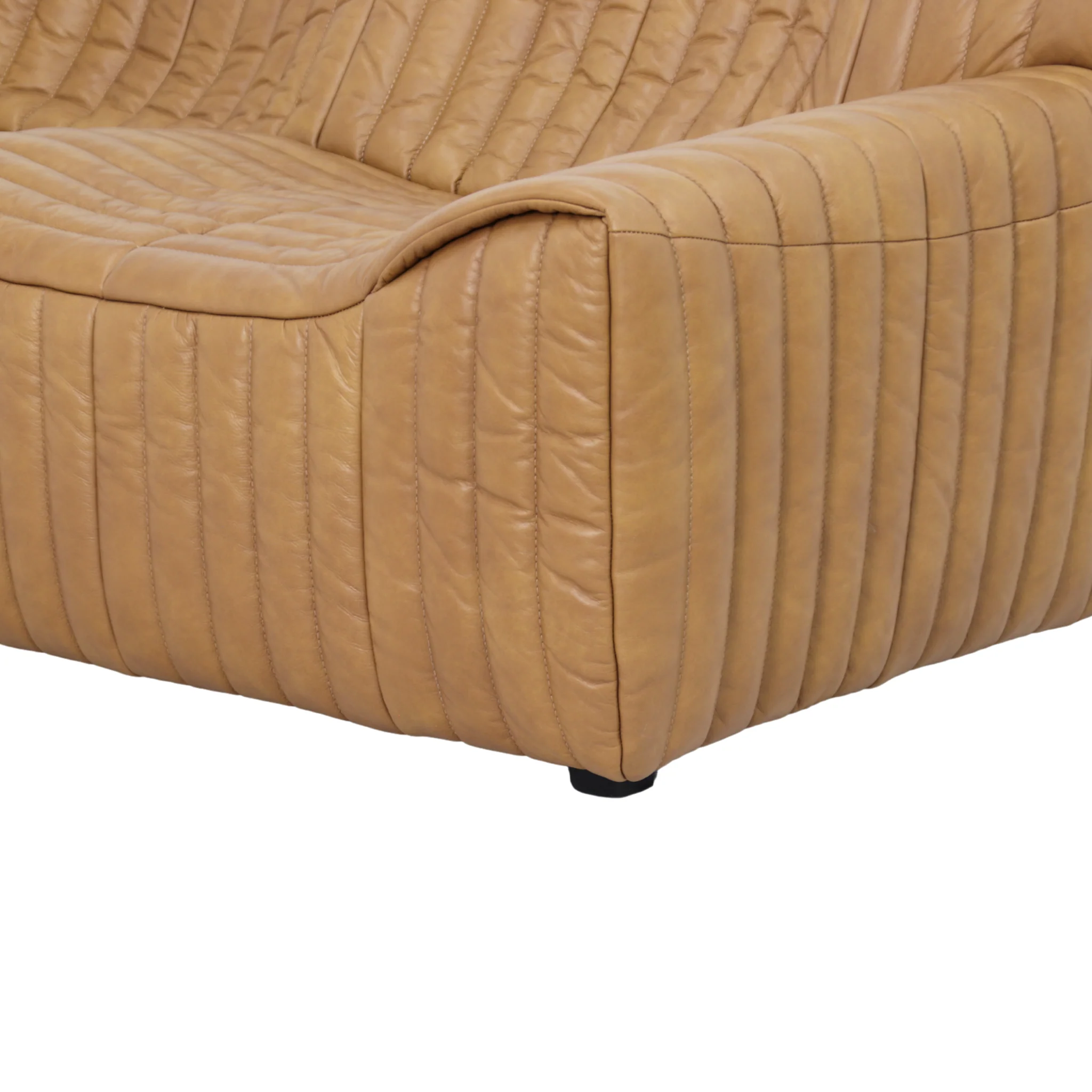 CLC10842-NV 3 Seater Sofa - Amber Tan Leather - Image 8