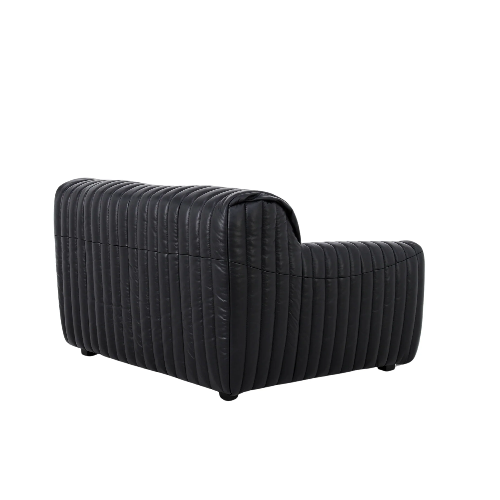 CLC10843-NV Armchair - Black Leather - Image 4