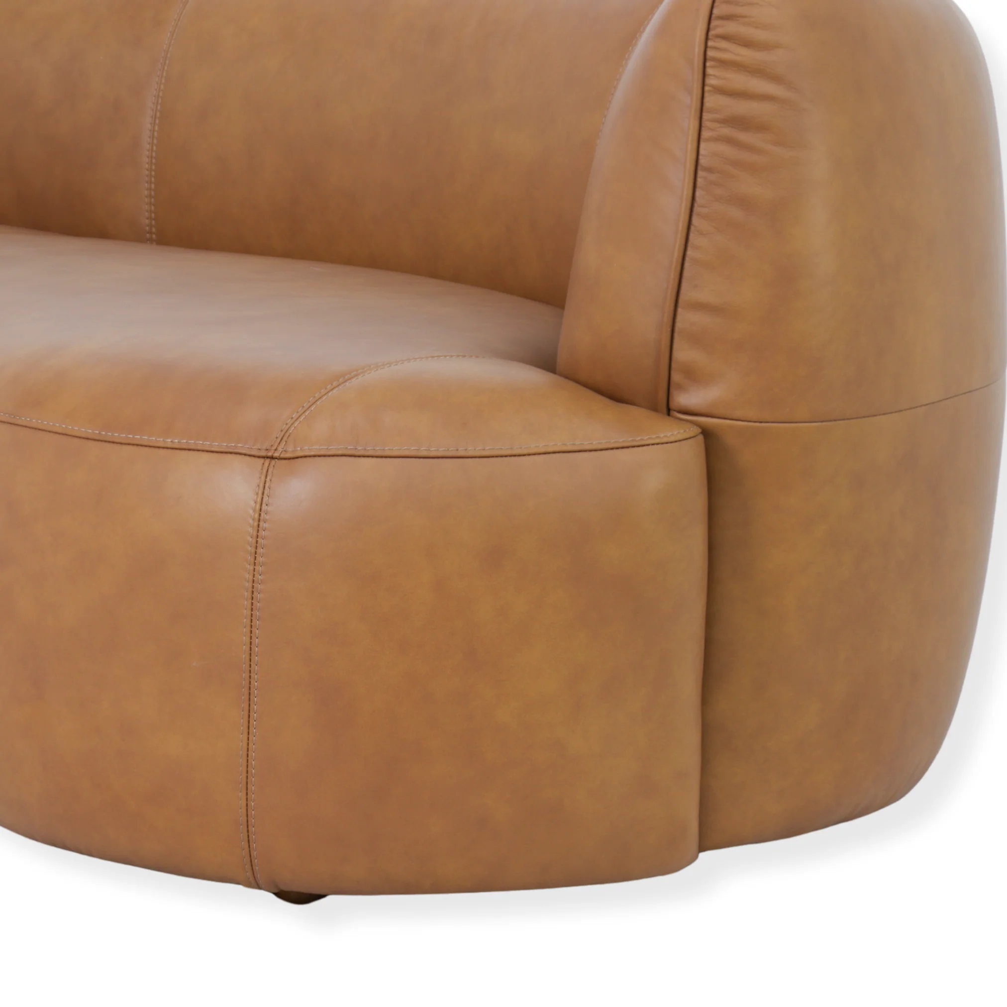 CLC10845-NV 3 Seater Sofa - Amber Tan Leather - Image 10