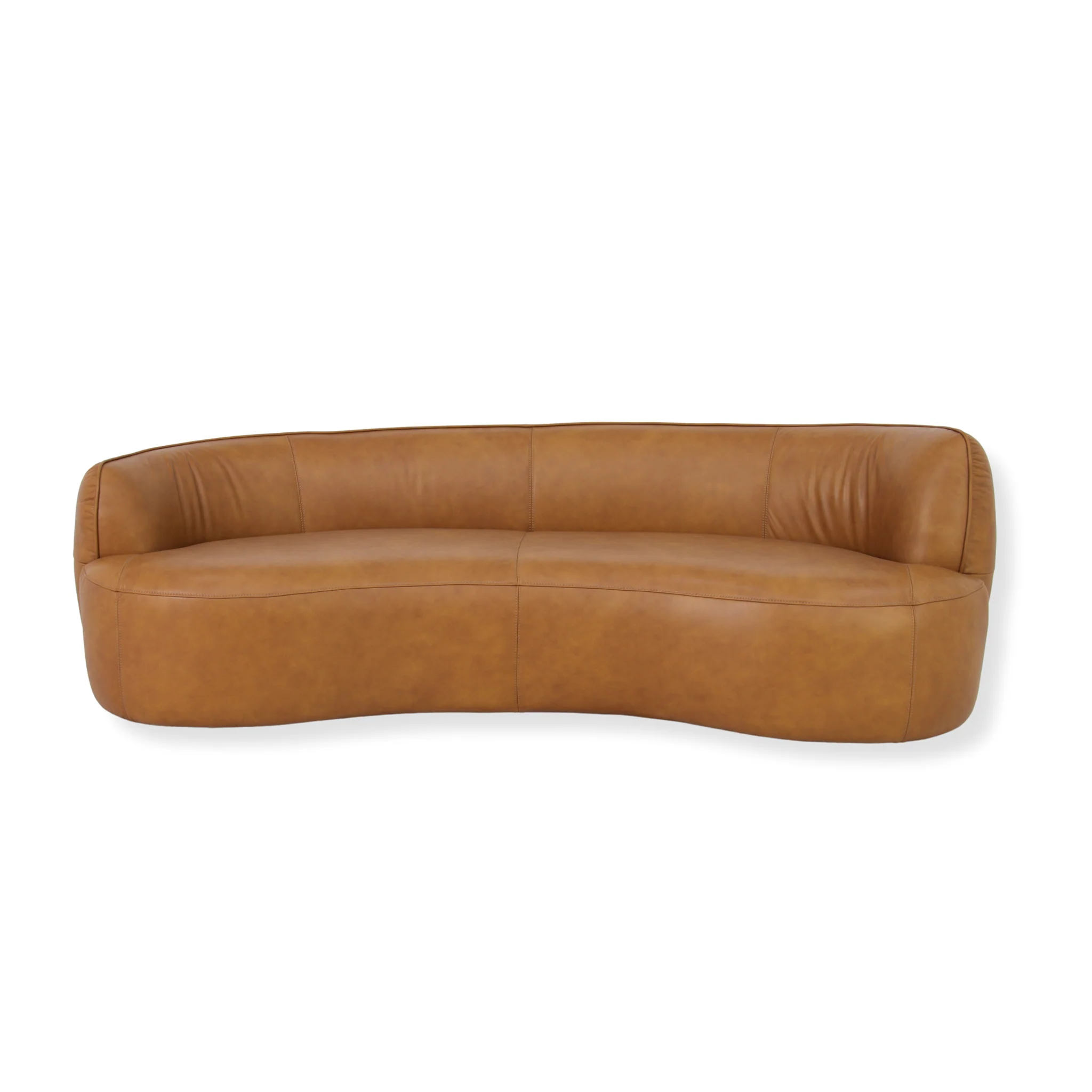 CLC10845-NV 3 Seater Sofa - Amber Tan Leather - Image 2